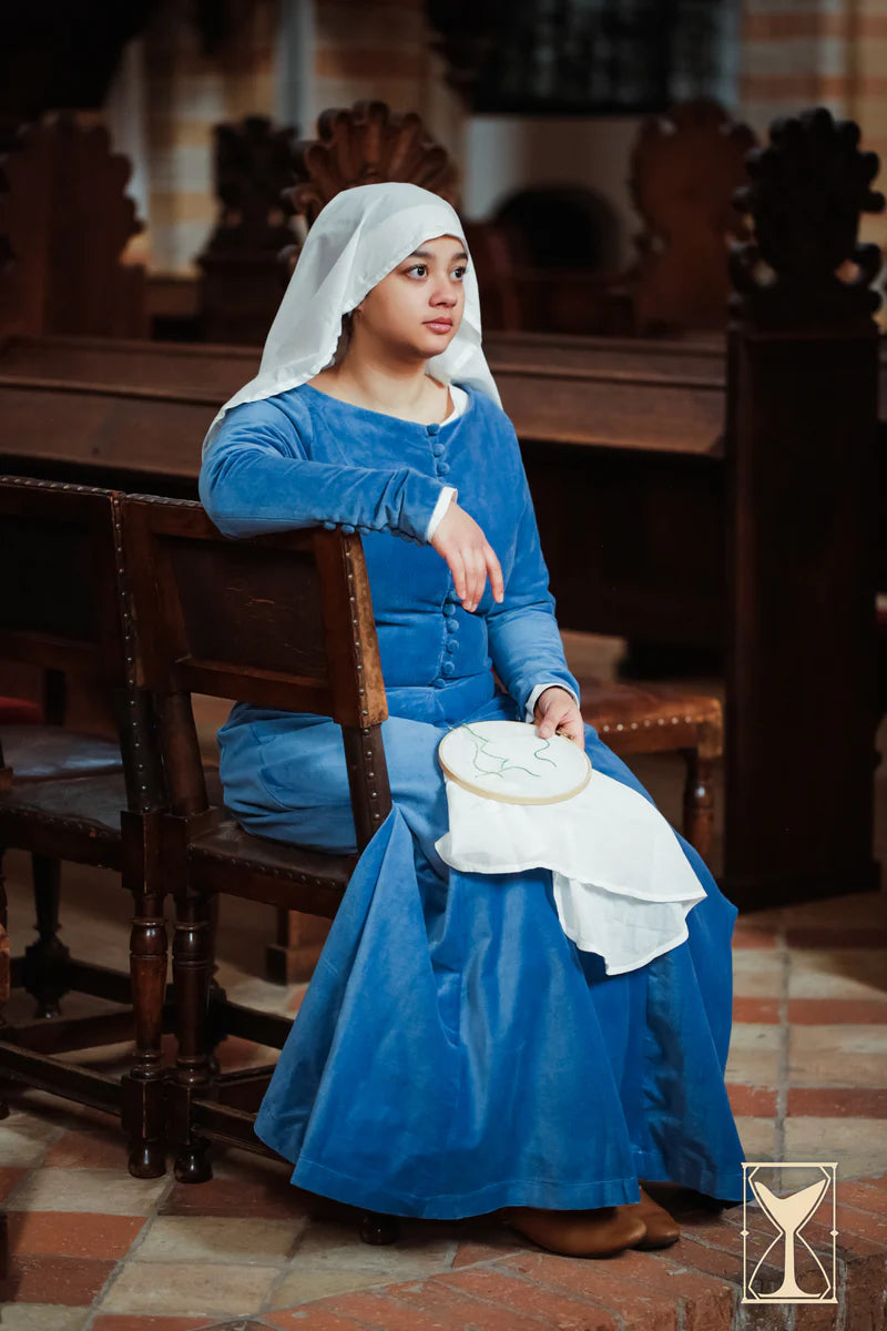 Imagen única de: Vestido Medieval de Terciopelo Cotehardie Colette