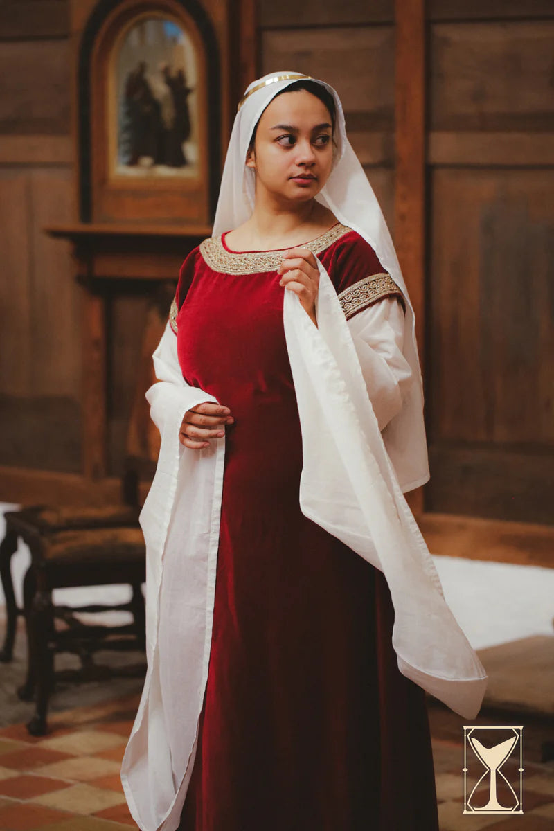 Vestido Medieval de Terciopelo Bliaut Noble