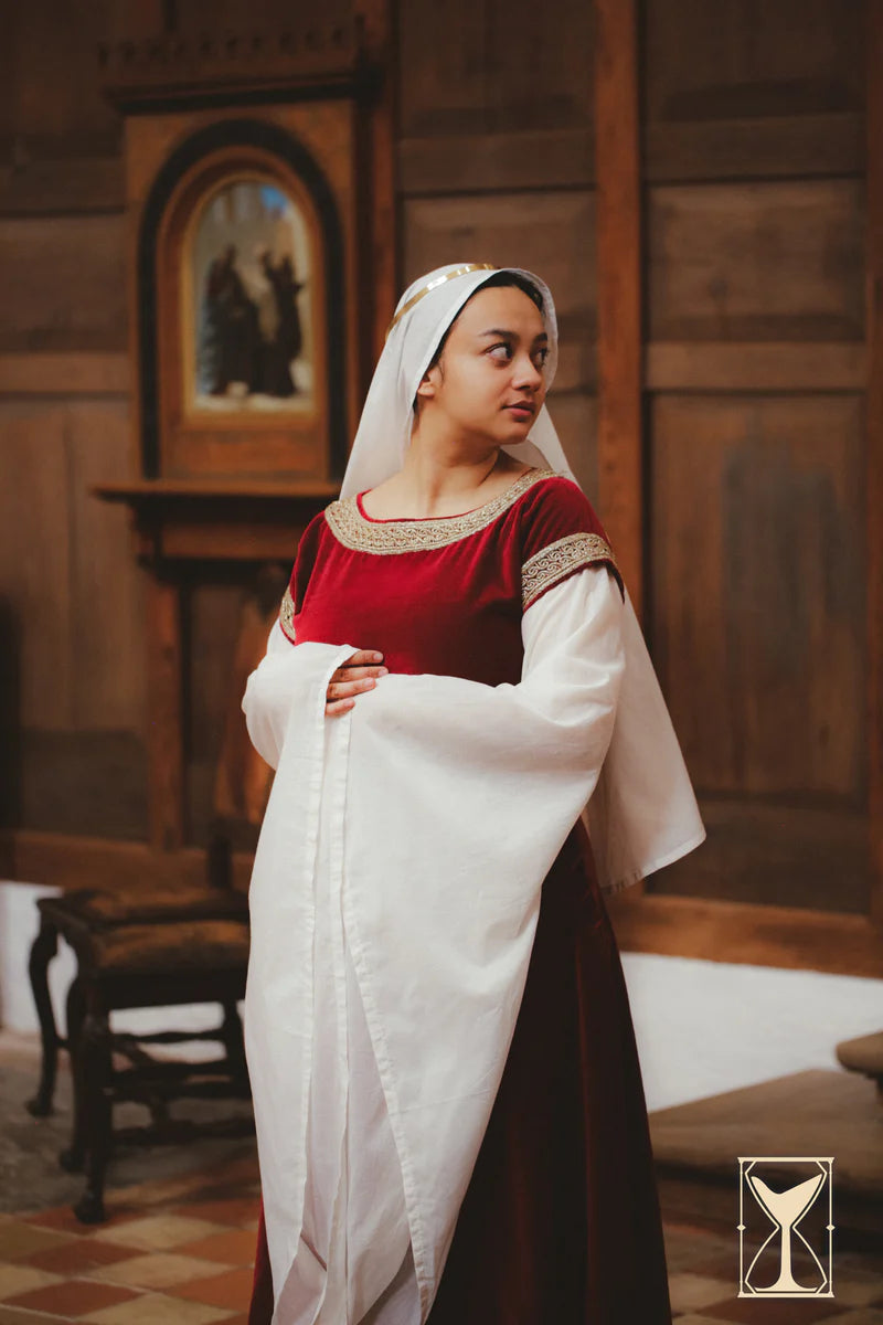 Vestido Medieval de Terciopelo Bliaut Noble