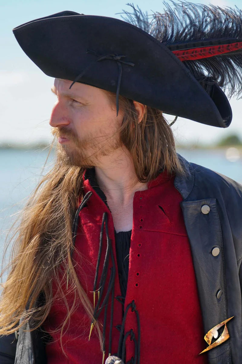 Sombrero Pirata Tricornio de Cuero