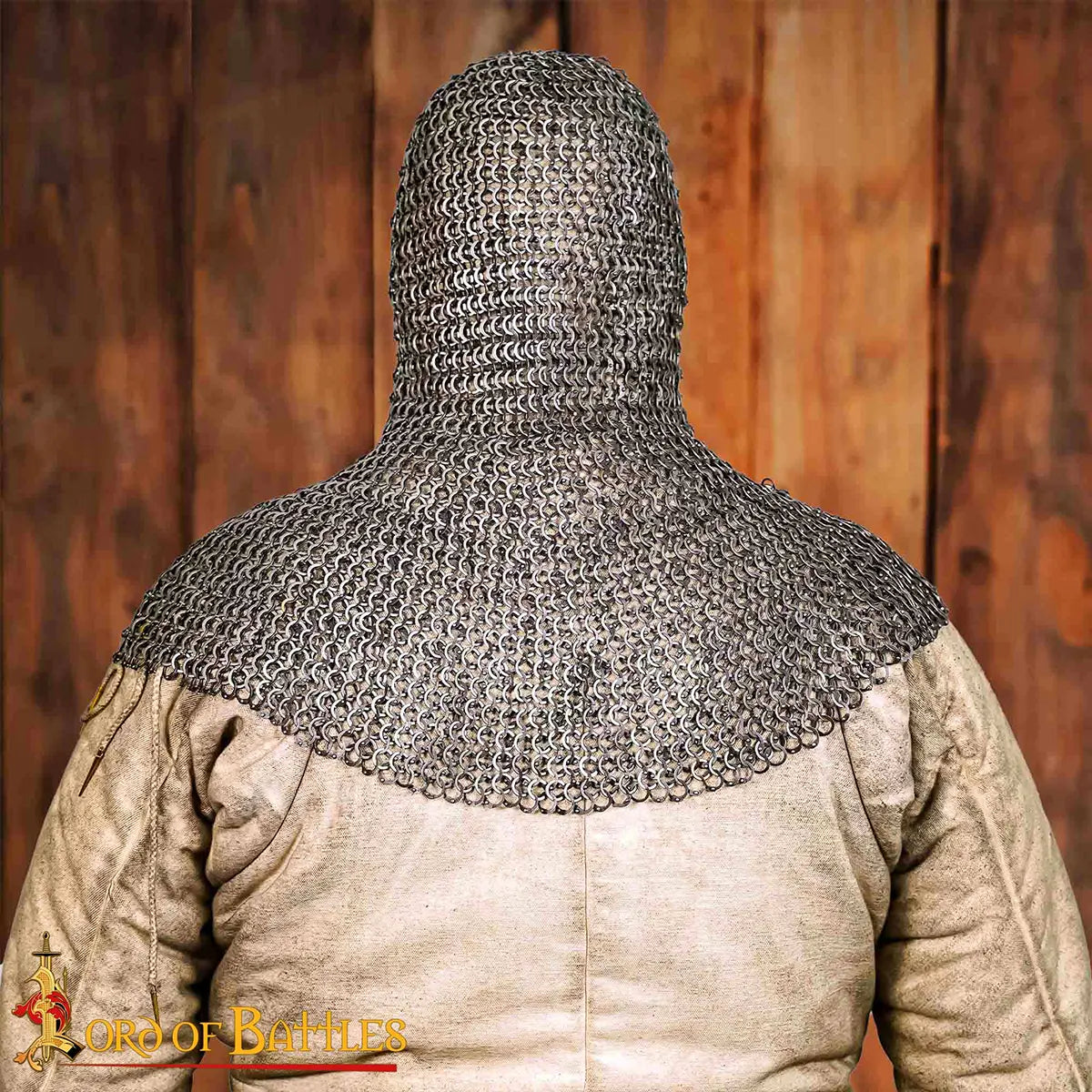 Capucha de malla remachada 9 mm en acero inoxidable para LARP, cosplay y cine - imagen 7