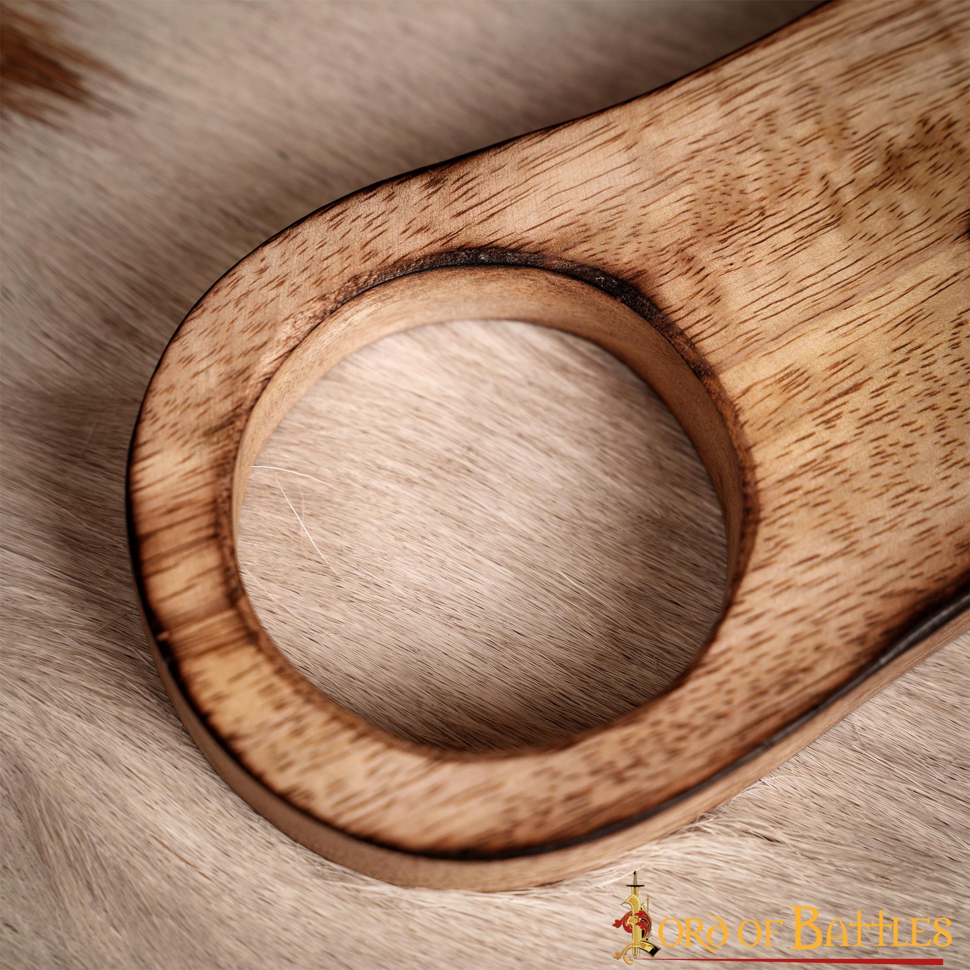 Soporte de madera medieval para cuerno, hecho a mano - imagen 8