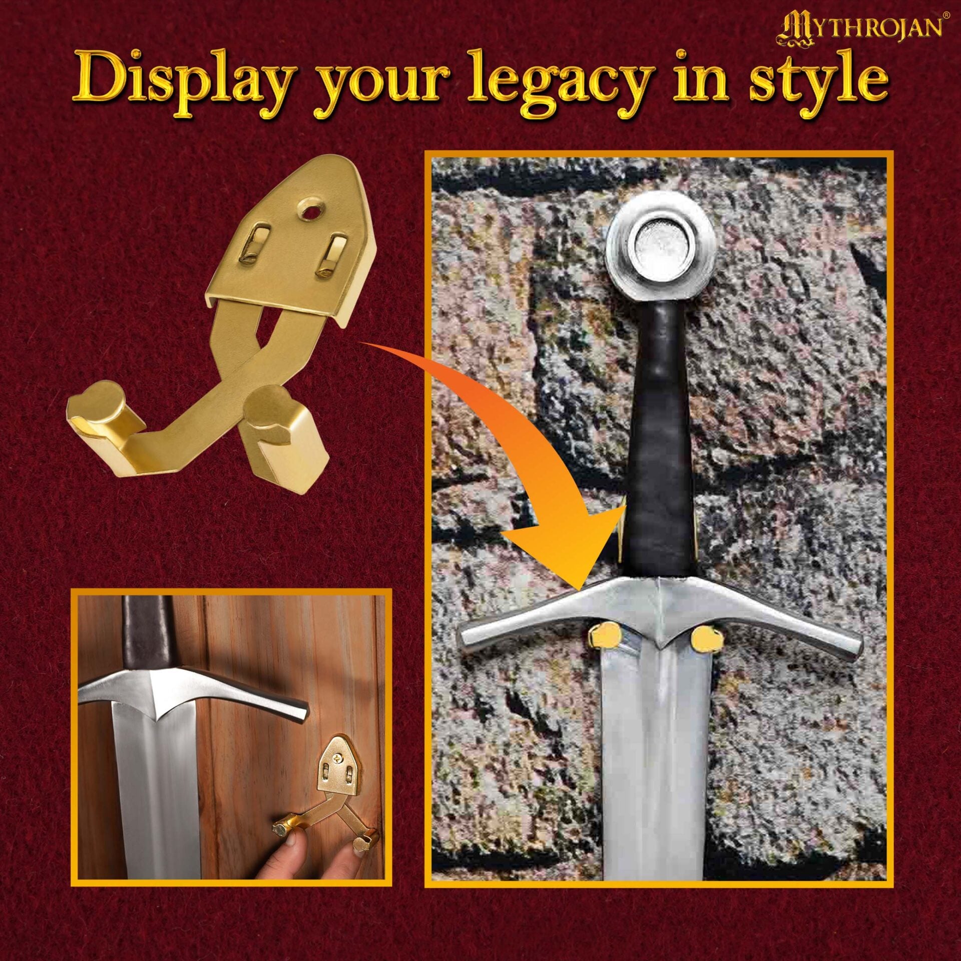 Soporte de pared vertical ajustable para espada - imagen 20