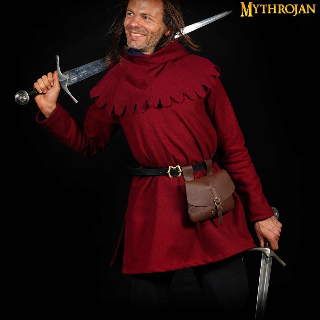 Bolsa de cintura medieval de cuero genuino - LARP y disfraces - imagen 10