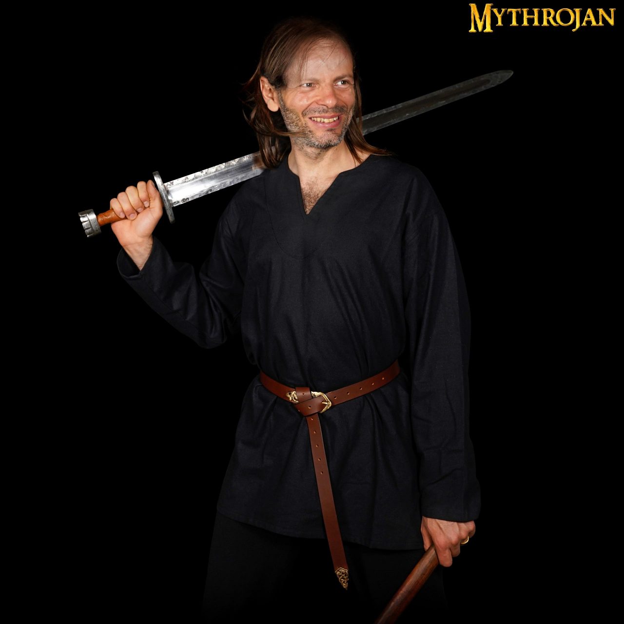 Camisa medieval Raider de algodón — túnica estilo vikingo - imagen 15
