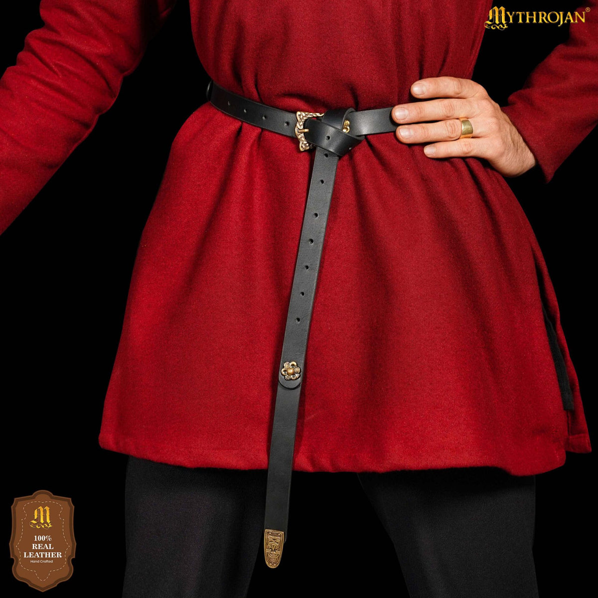 Cinturón vikingo Mythrojan con decoración, ajustable - imagen 9