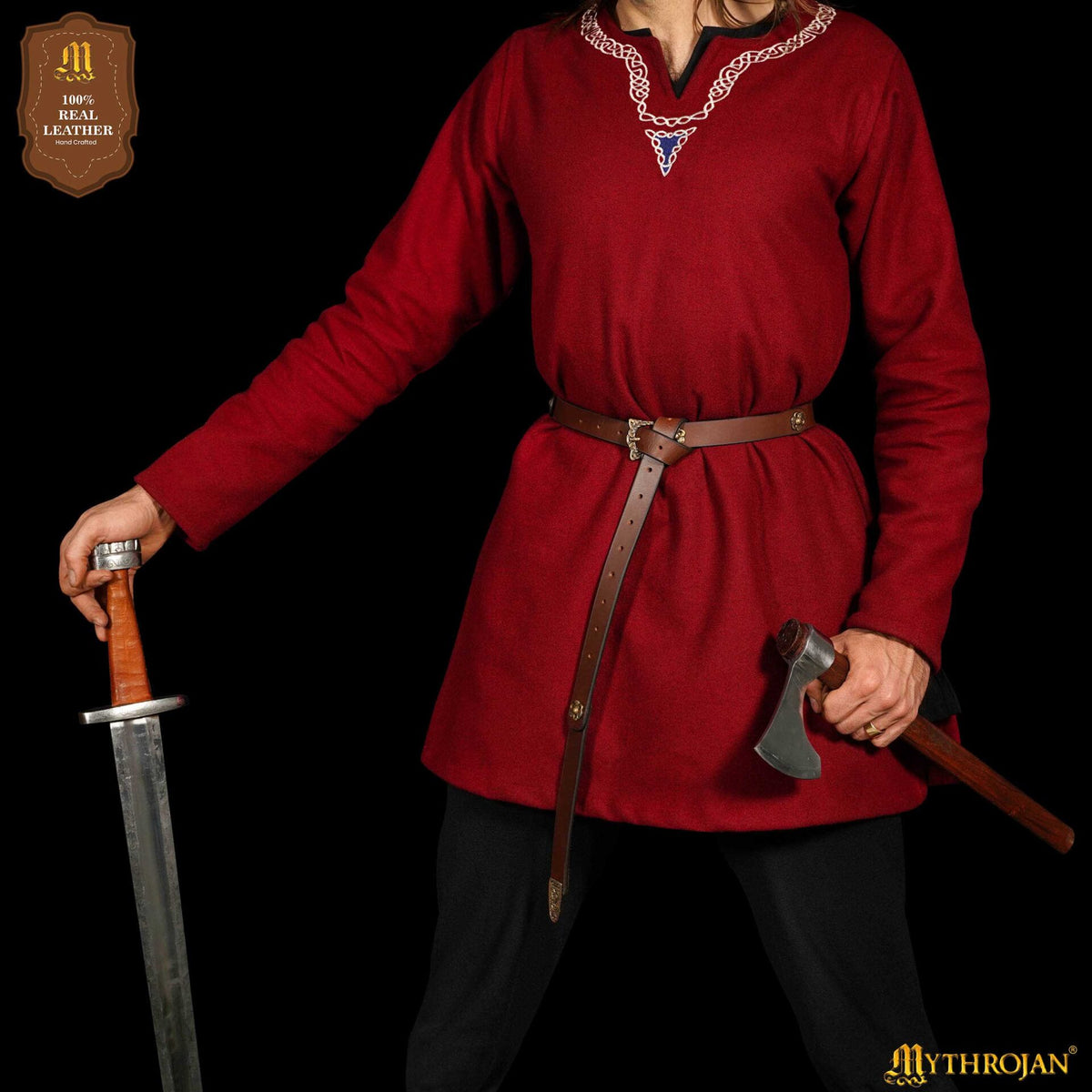 Cinturón vikingo Mythrojan con decoración, ajustable - imagen 5