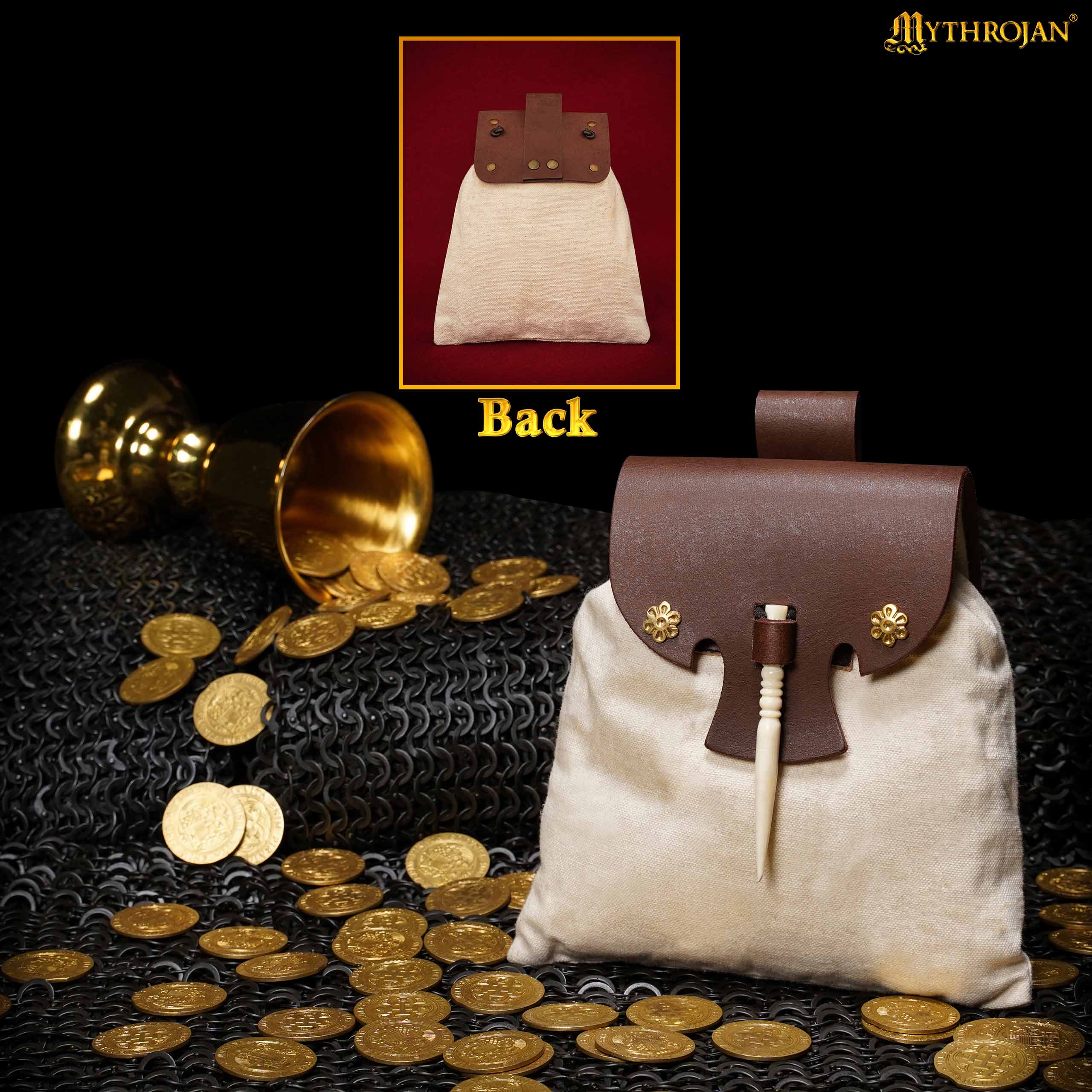 Bolsa de cintura medieval Mythrojan Gold and Dice - imagen 19