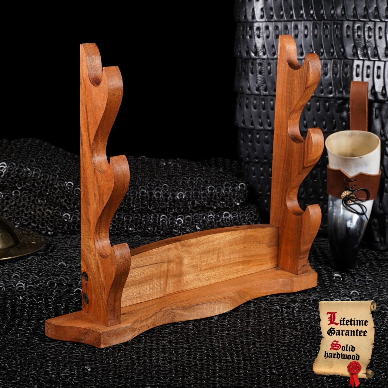 Soporte de Madera Maciza para Espadas - 3 Niveles (Acacia) - imagen 17