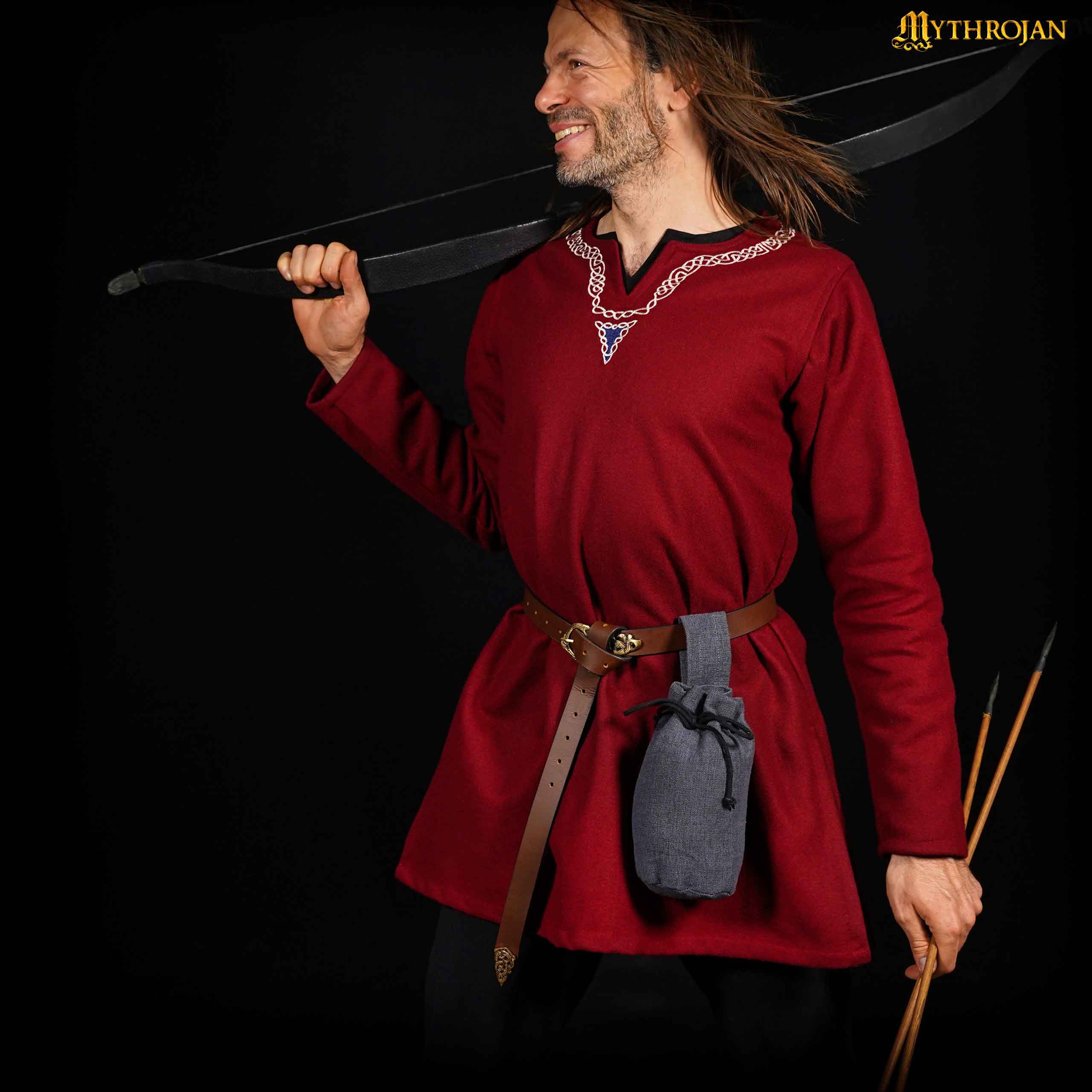 Bolsa de cinturón medieval con cordón (lona de algodón o 70% lana) - imagen 20