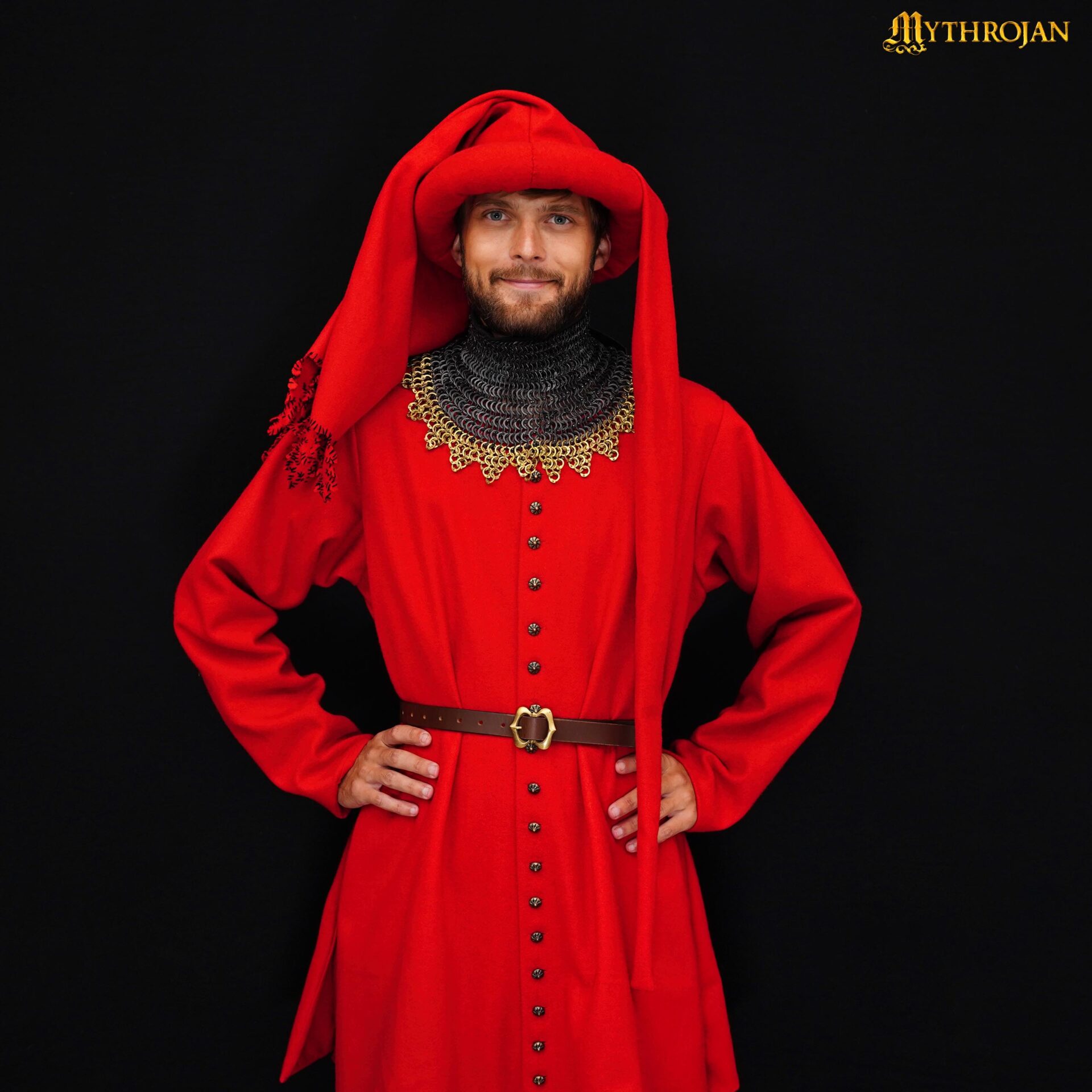 Chaperón medieval de lana (estilo tardío, siglo XV) - imagen 15