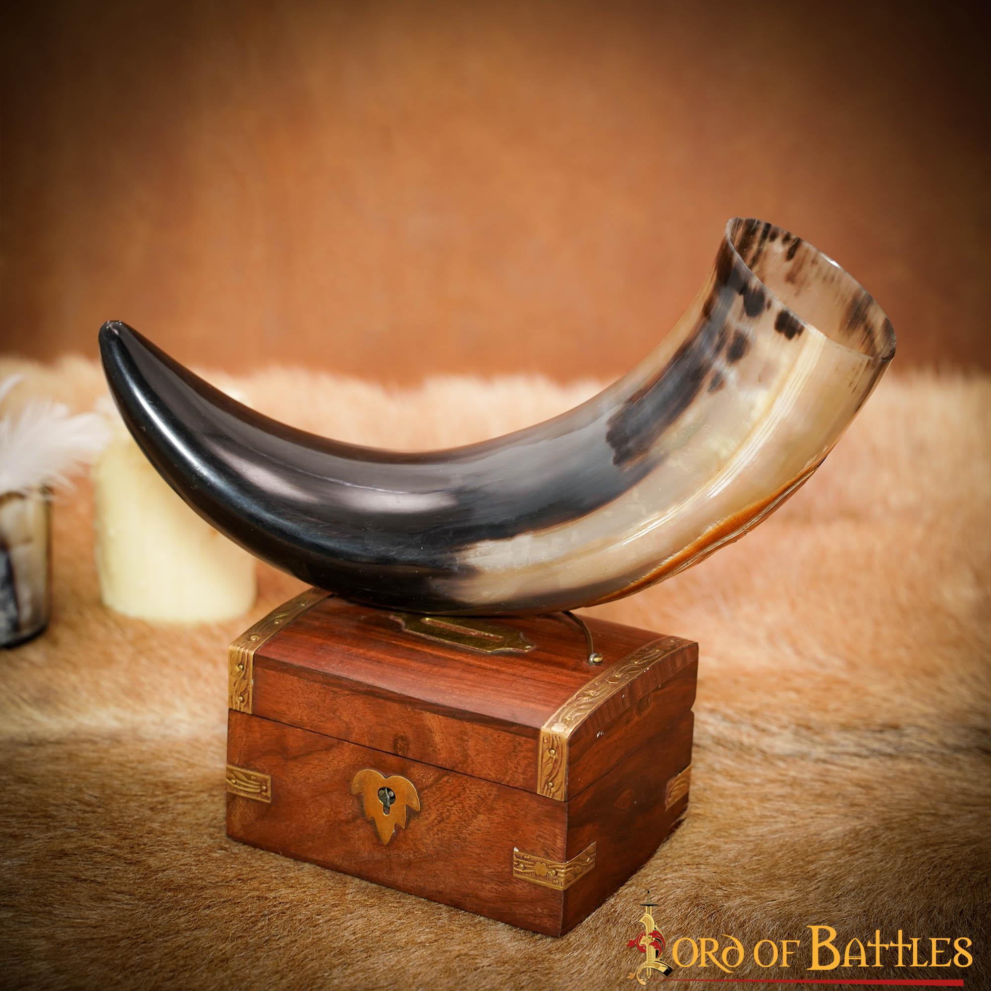 Cuerno de beber Raiding Pirate 400–500 ml — cuerno de buey genuino - imagen 9
