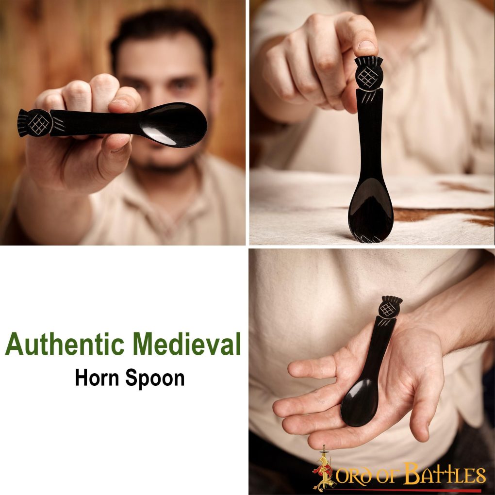 Cuchara de cuerno de buey medieval, hecha a mano - imagen 4