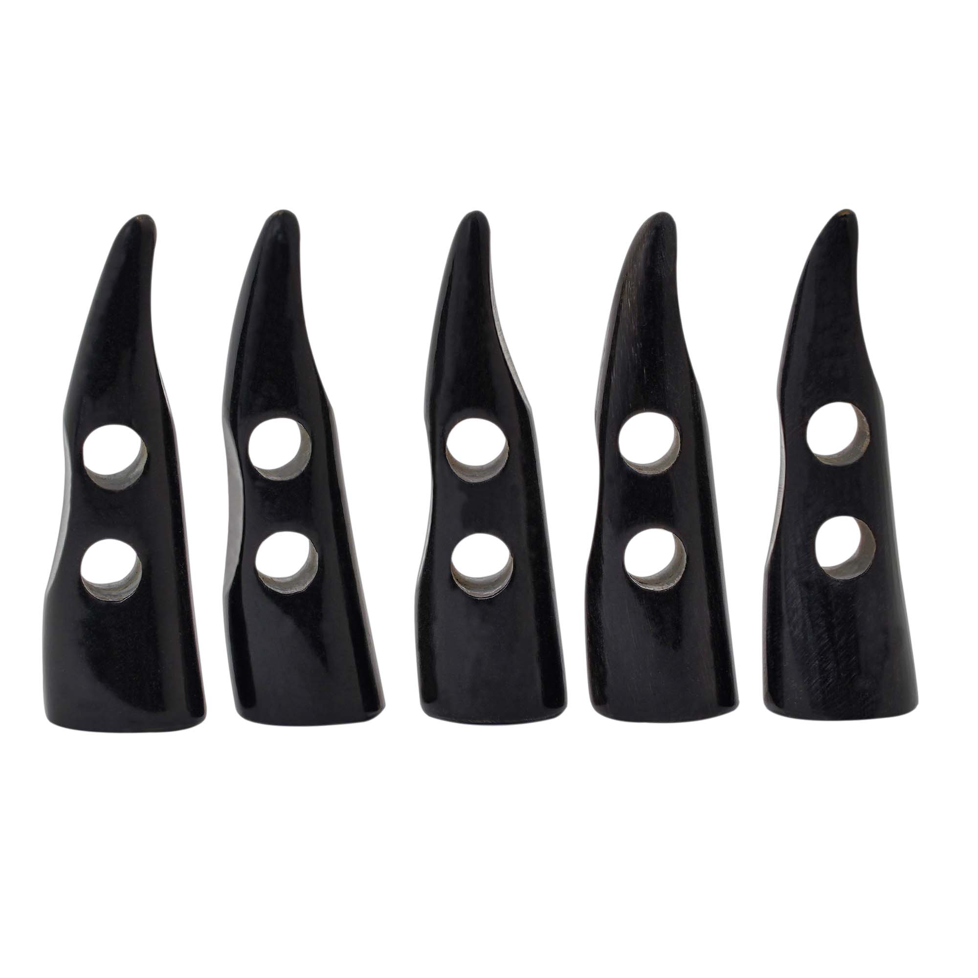 Set de 5 botones de cuerno para vestimenta vikinga