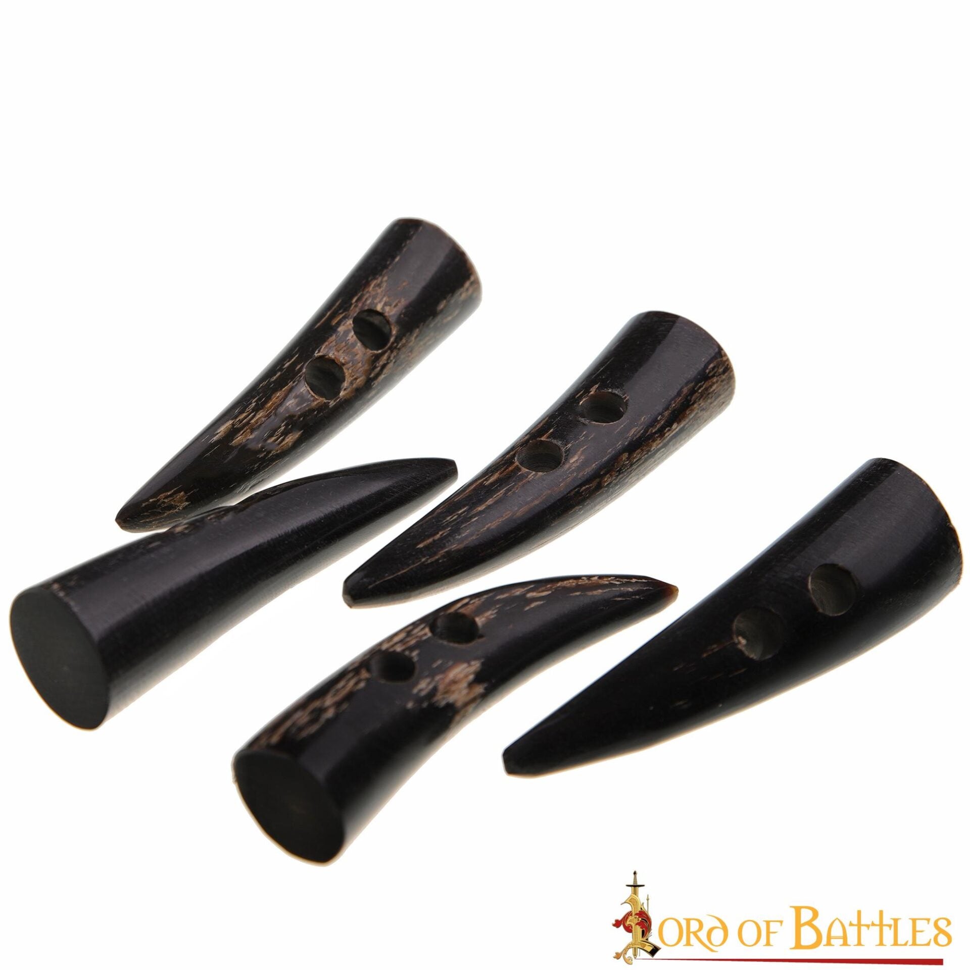 Conjunto de 5 pasadores de cuerno de buey vikingos, hechos a mano - imagen 9