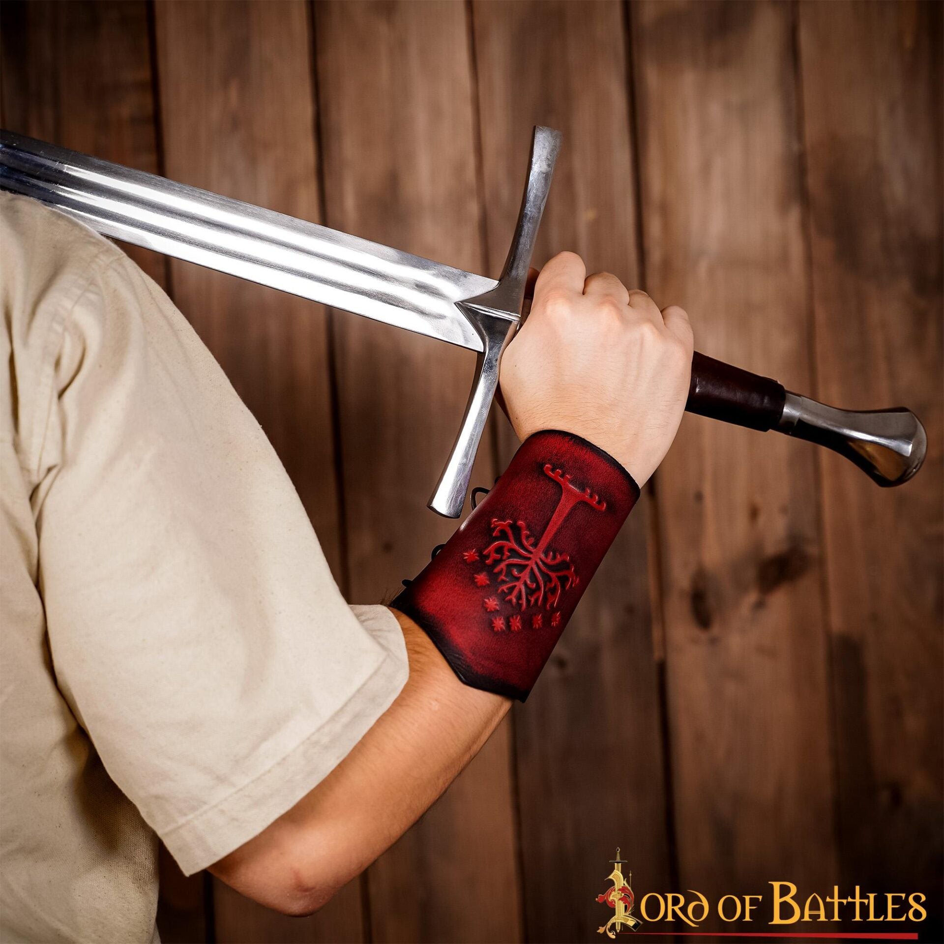 Brazales de cuero con motivo del Árbol de Gondor - imagen 9