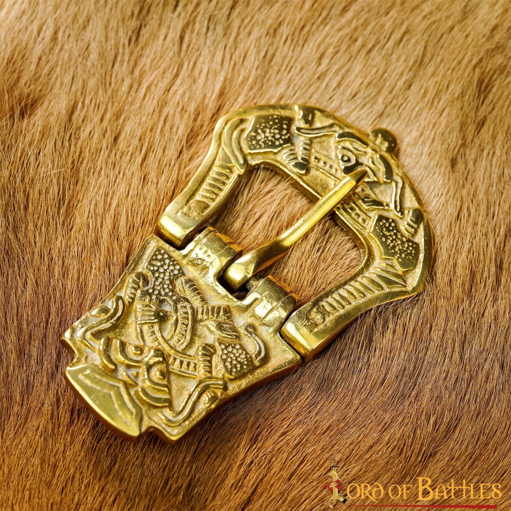 Imagen única de: Hebilla de Cinturón Vikinga Diseño Celta Latón Puro Accesorio para Cinturón