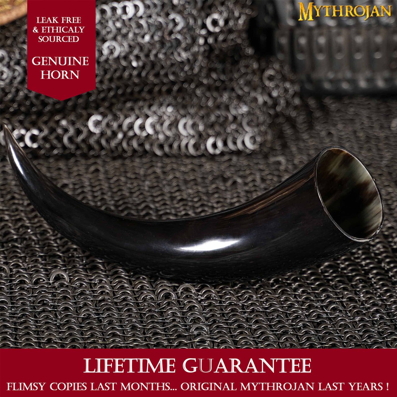 Cuerno vikingo para beber — 500 ml, estilo medieval - imagen 9