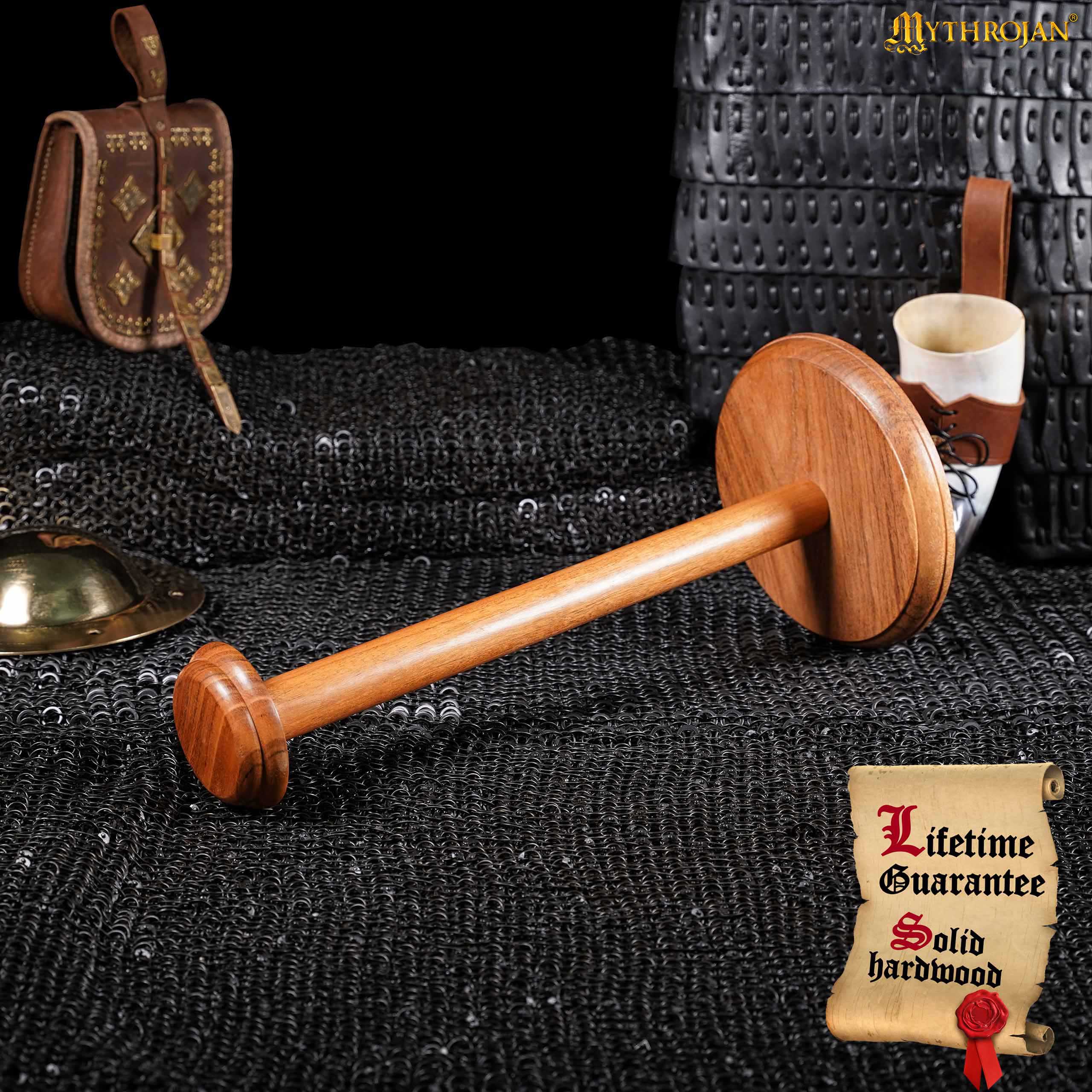 Soporte de madera maciza para casco y sombrero — exhibidor artesanal - imagen 11