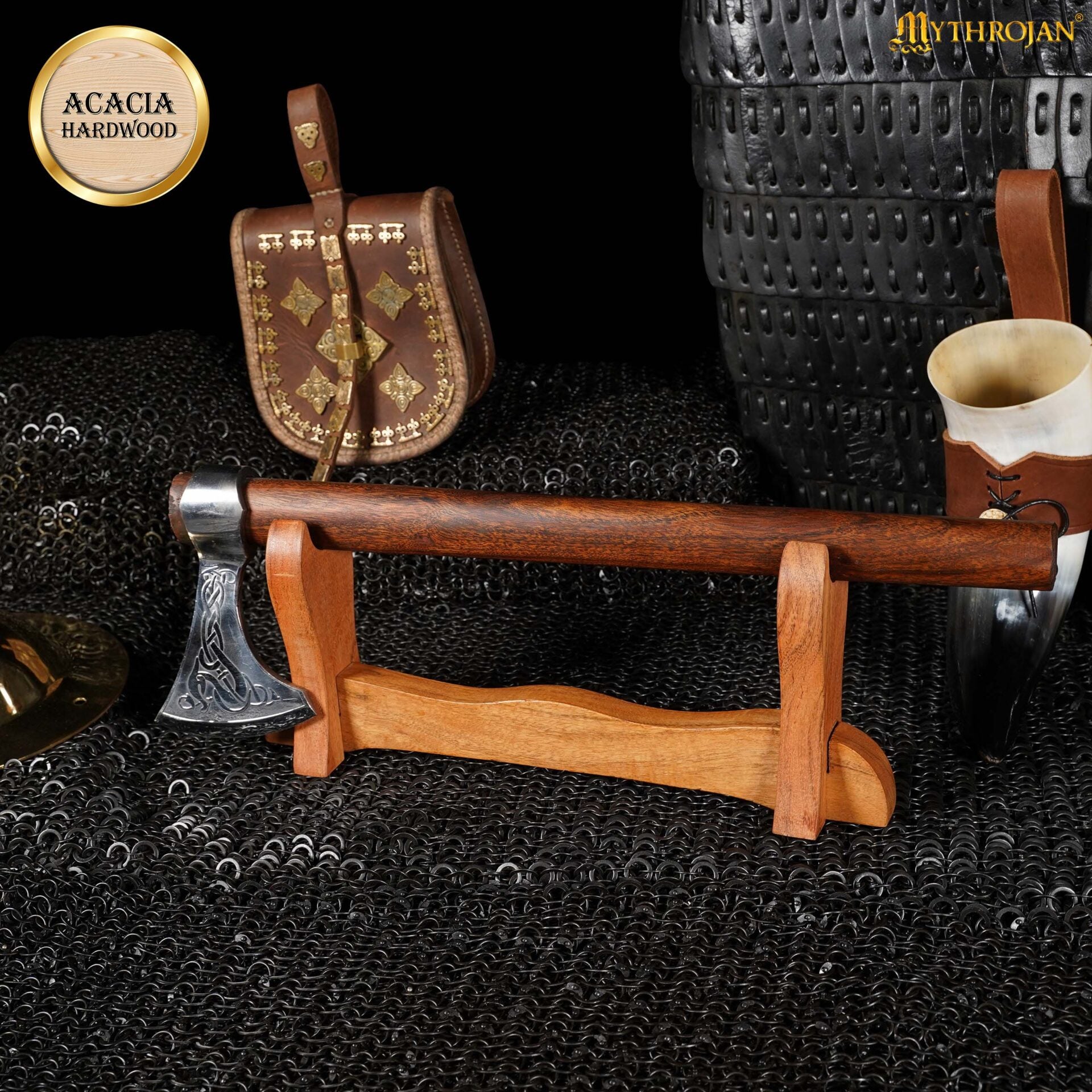 Imagen única de: Soporte de Madera para Espada Mythrojan (pequeño) "simple & Portátil"