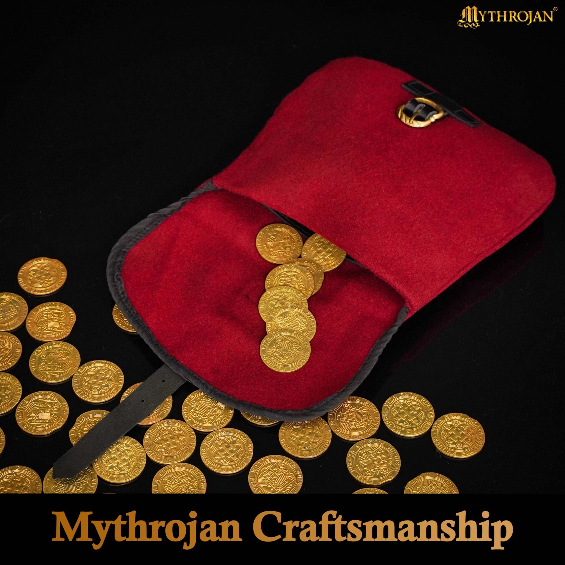 Bolsa de cinturón medieval Mythrojan - Verde - imagen 6