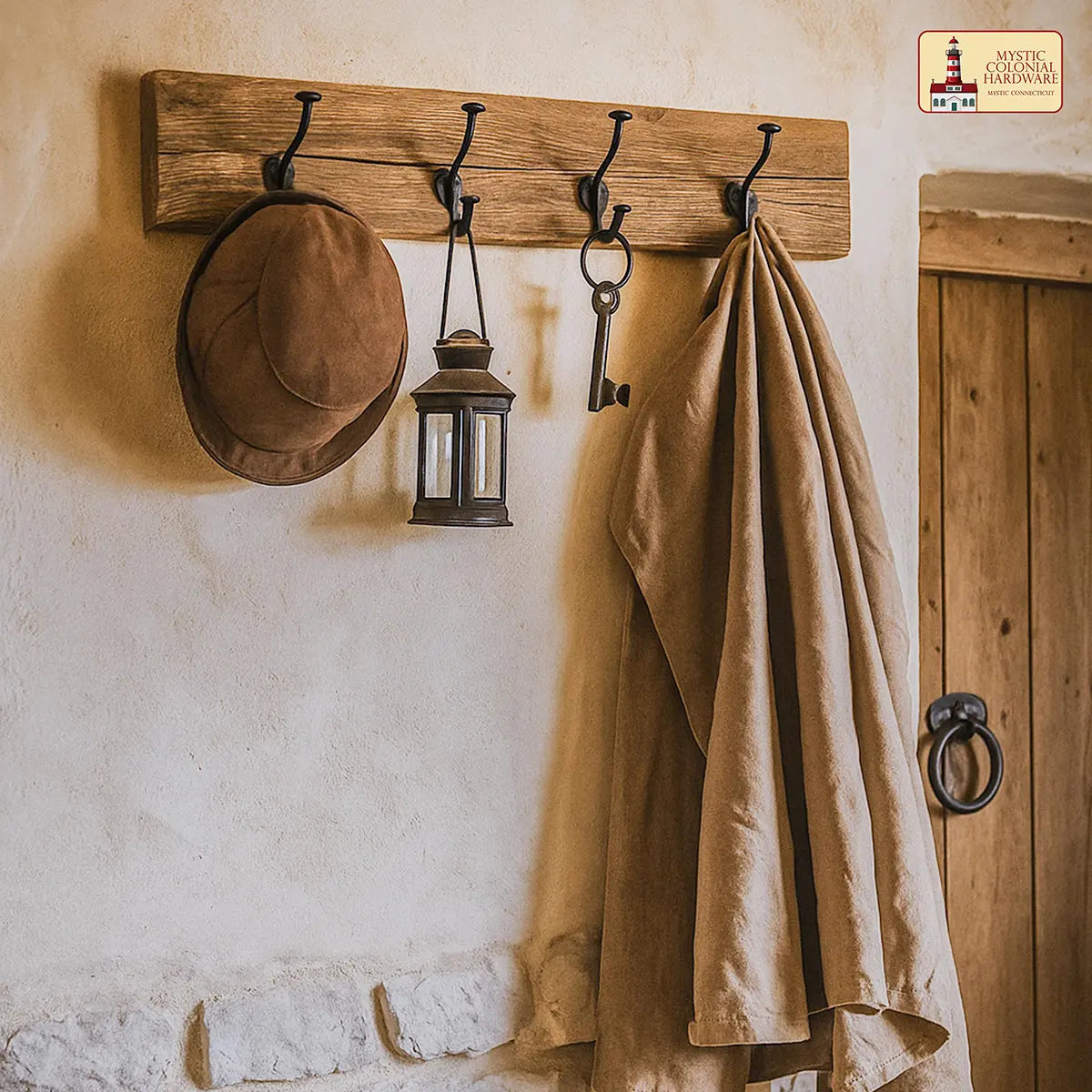 Perchas de pared rústicas de hierro fundido, pack de 2 - imagen 5