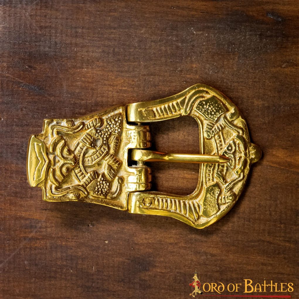 Imagen única de: Hebilla de Cinturón Vikinga Diseño Celta Latón Puro Accesorio para Cinturón