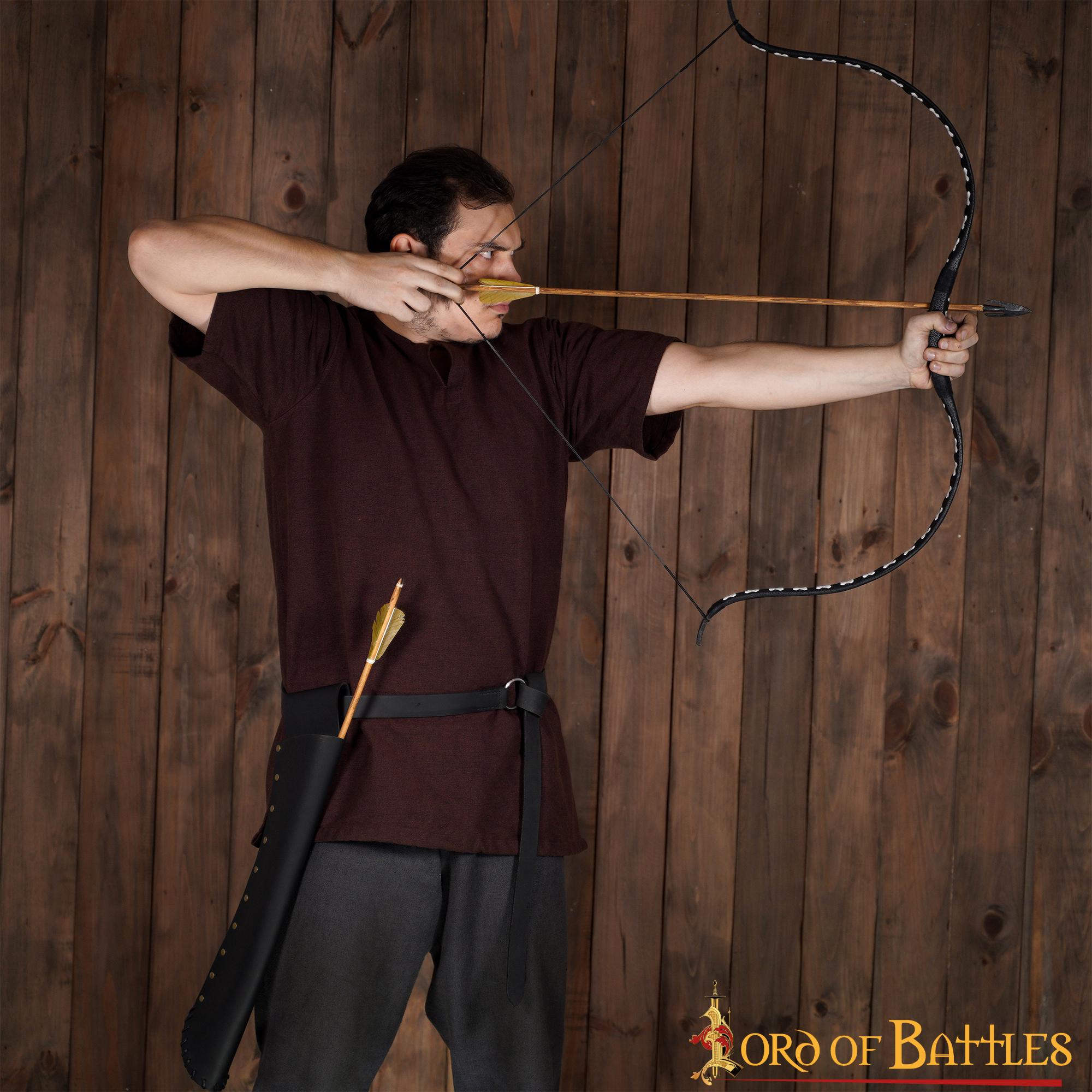 Carcaj de cinturón Artemis en piel genuina con remaches de latón - imagen 11