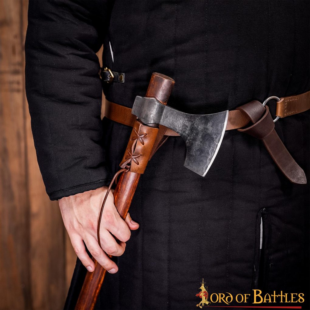 Soporte medieval de cuero ajustable para espada, hacha y daga - imagen 12