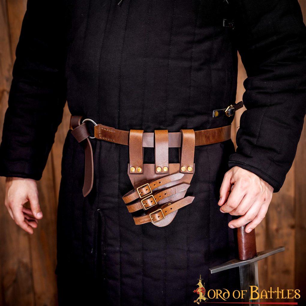 Colgador para espada de cuero con triple hebilla - imagen 9