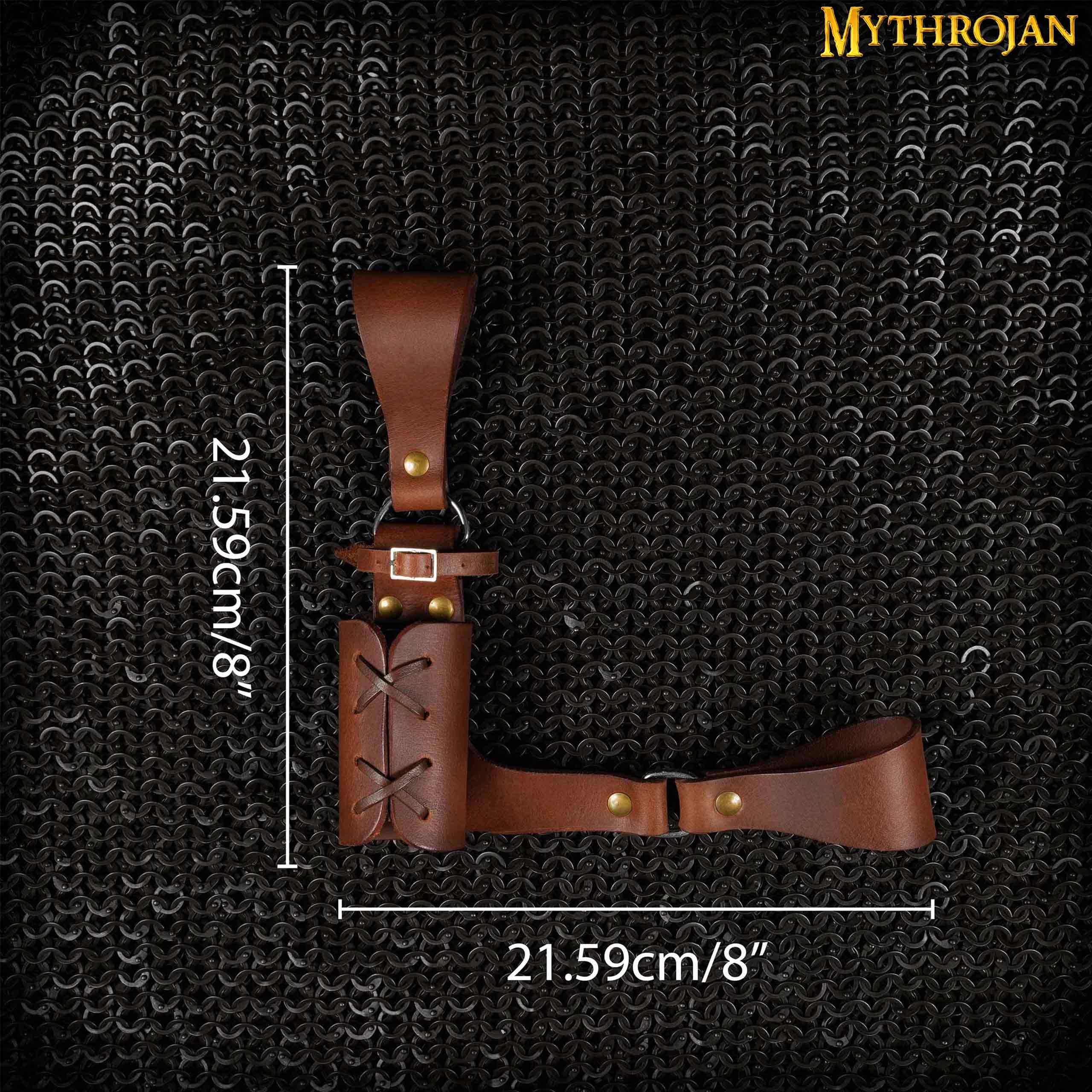 Portaespadas de cuero genuino ajustable para cinturón 6 cm - imagen 10