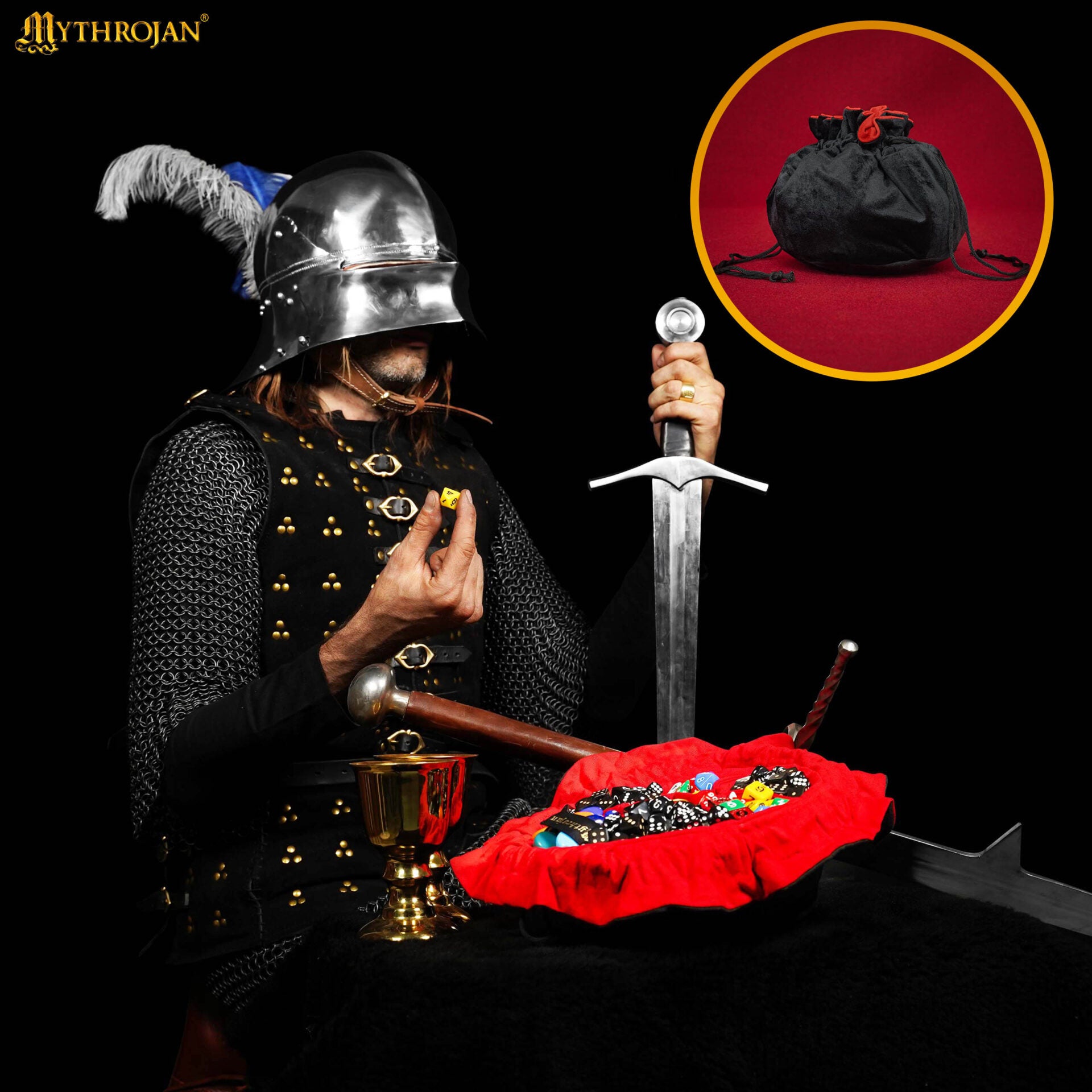 Bolsa de cordón Dungeon Master para dados y accesorios - 7 secciones - imagen 7