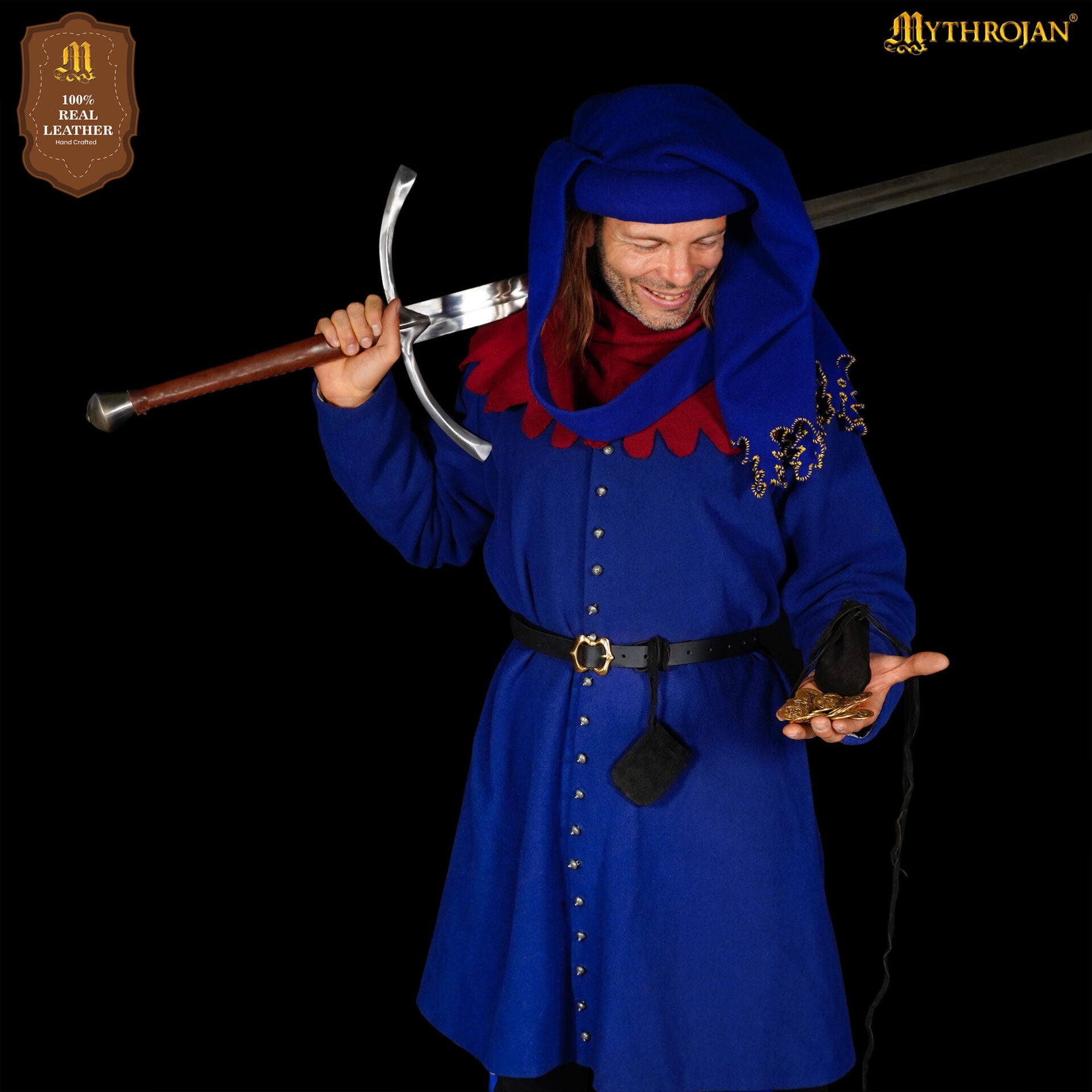 Bolsitas de ante para monedas y dados — Set 2 tamaños para LARP y recreación - imagen 16