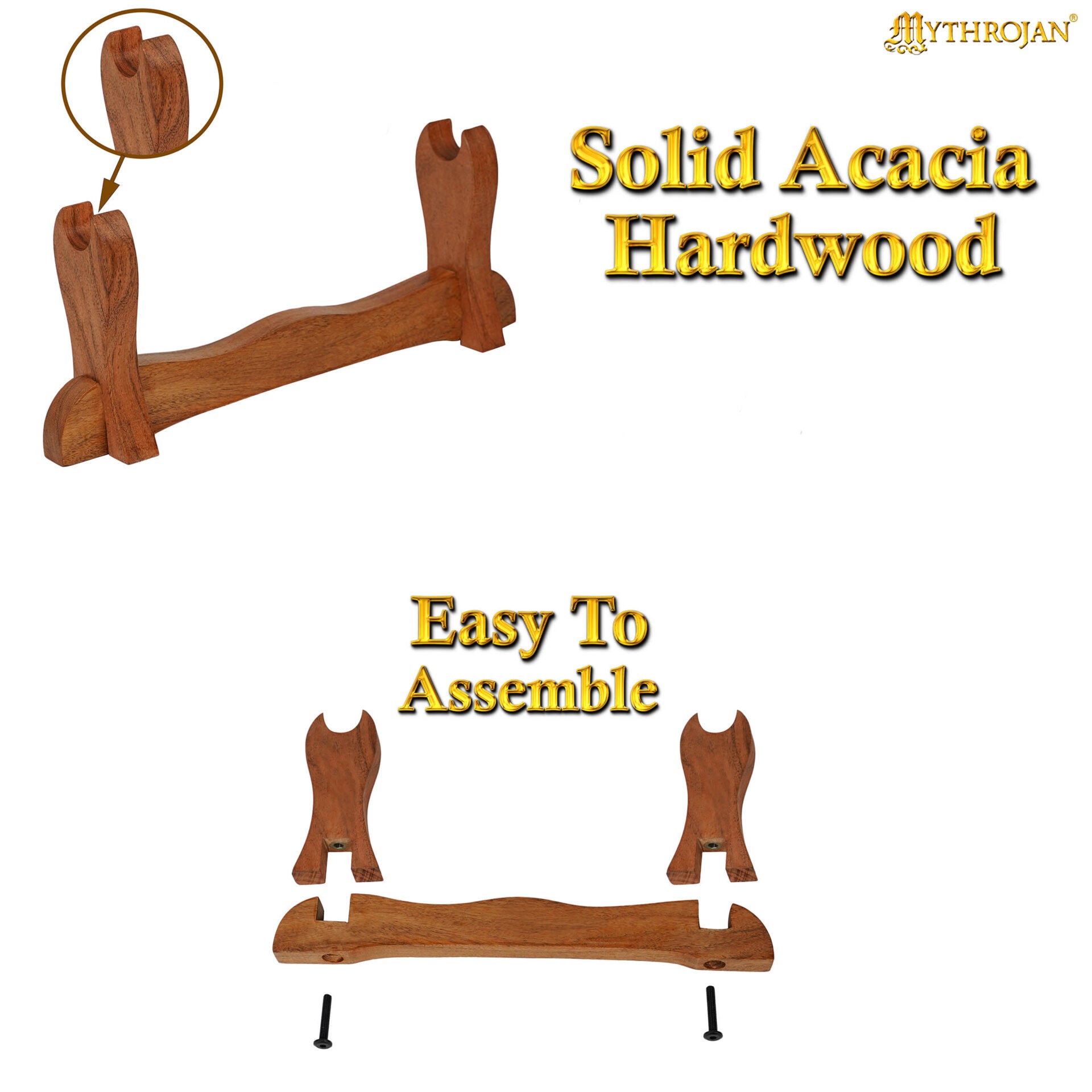 Imagen única de: Soporte de Madera para Espada Mythrojan (pequeño) "simple & Portátil"