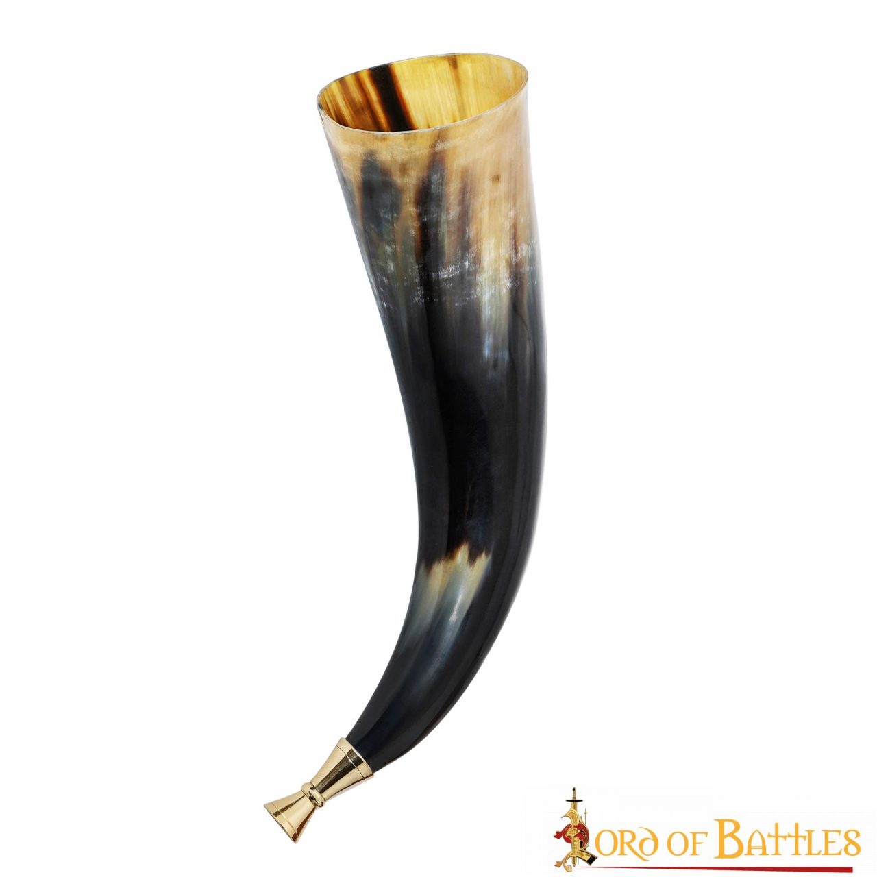 Cuerno vikingo con boquilla de latón macizo - imagen 11