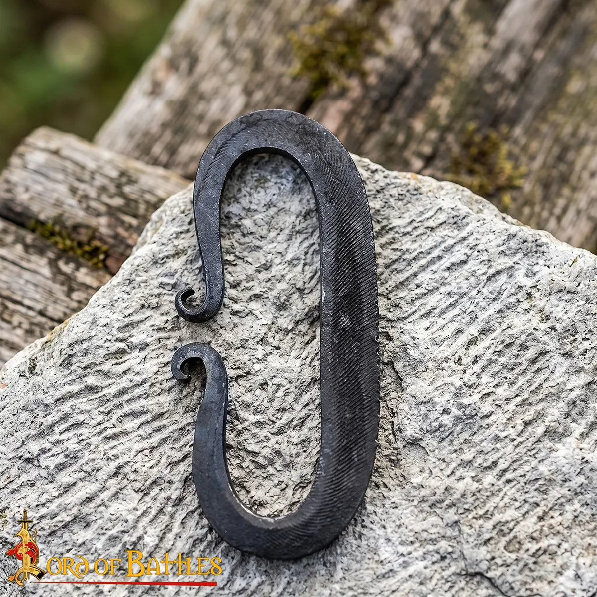 Yesquero germánico de hierro forjado a mano, funcional para campamento - imagen 2