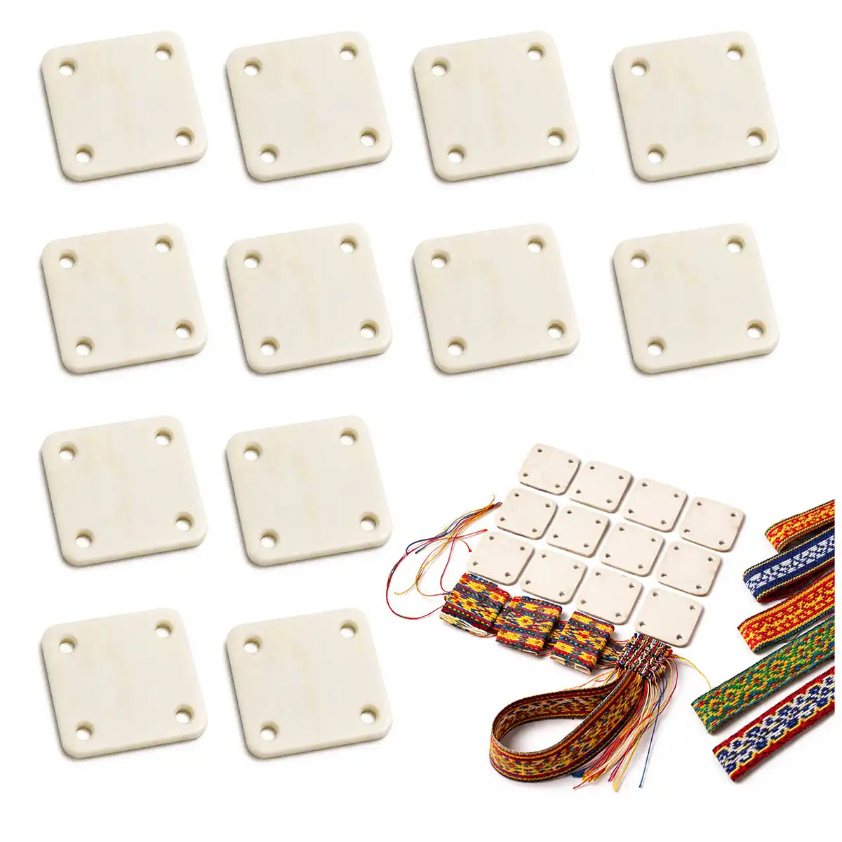 Tablillas de hueso para tejido con tabletas — estilo vikingo