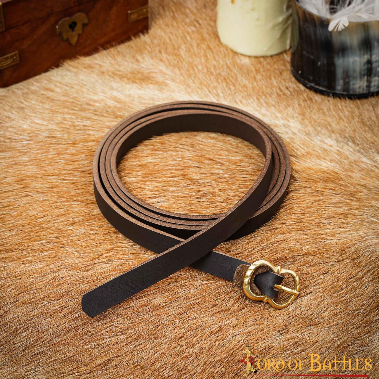 Imagen única de: Cinturón de Cuero Liso para Reenactments Larp