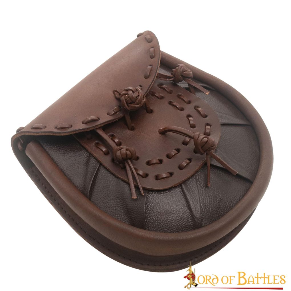 Sporran medieval con borlas atadas - Negro - imagen 12