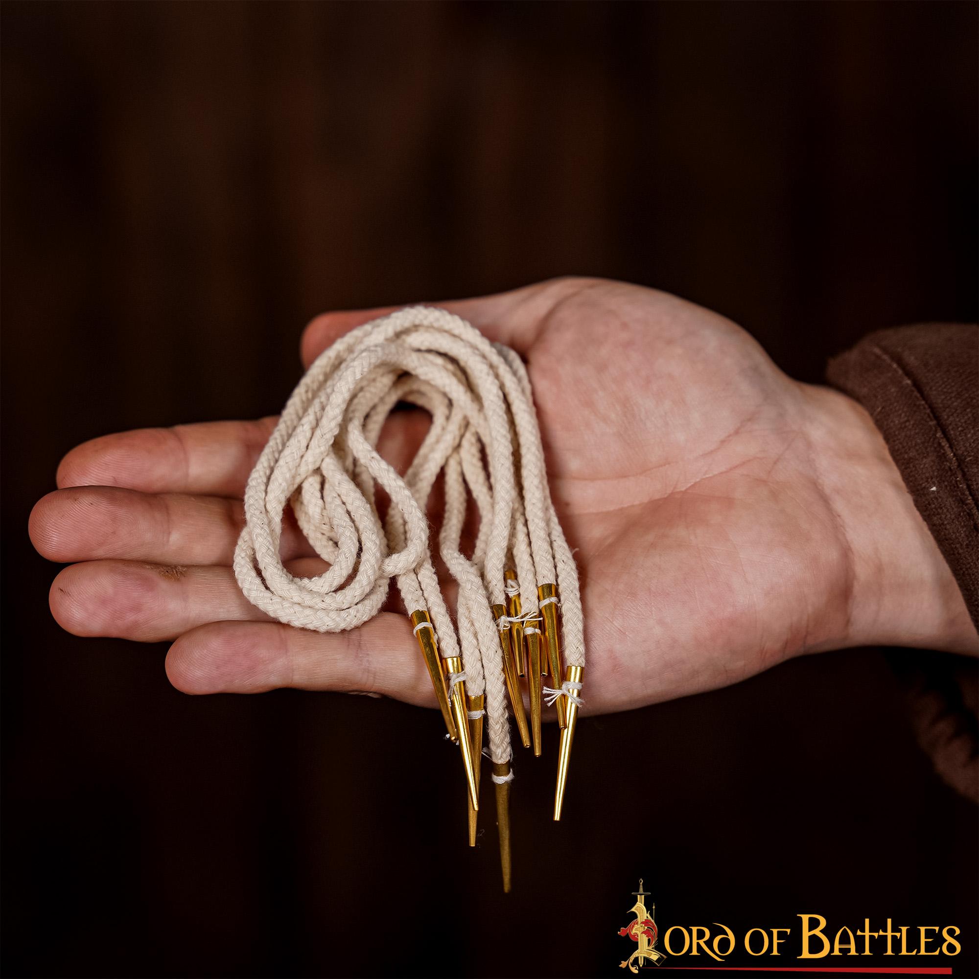 Cordones medievales de algodón con puntas de latón (pack de 5) - imagen 7