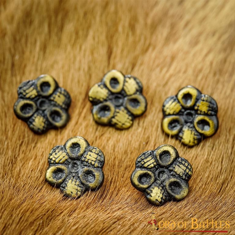 Adorno floral de latón envejecido para cinturón y ropa - imagen 6