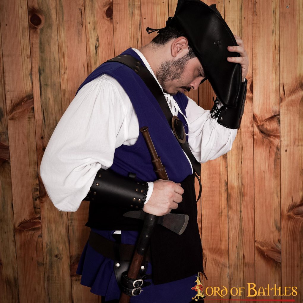 Soporte pirata de cuero para espada y hacha, hecho a mano - imagen 8