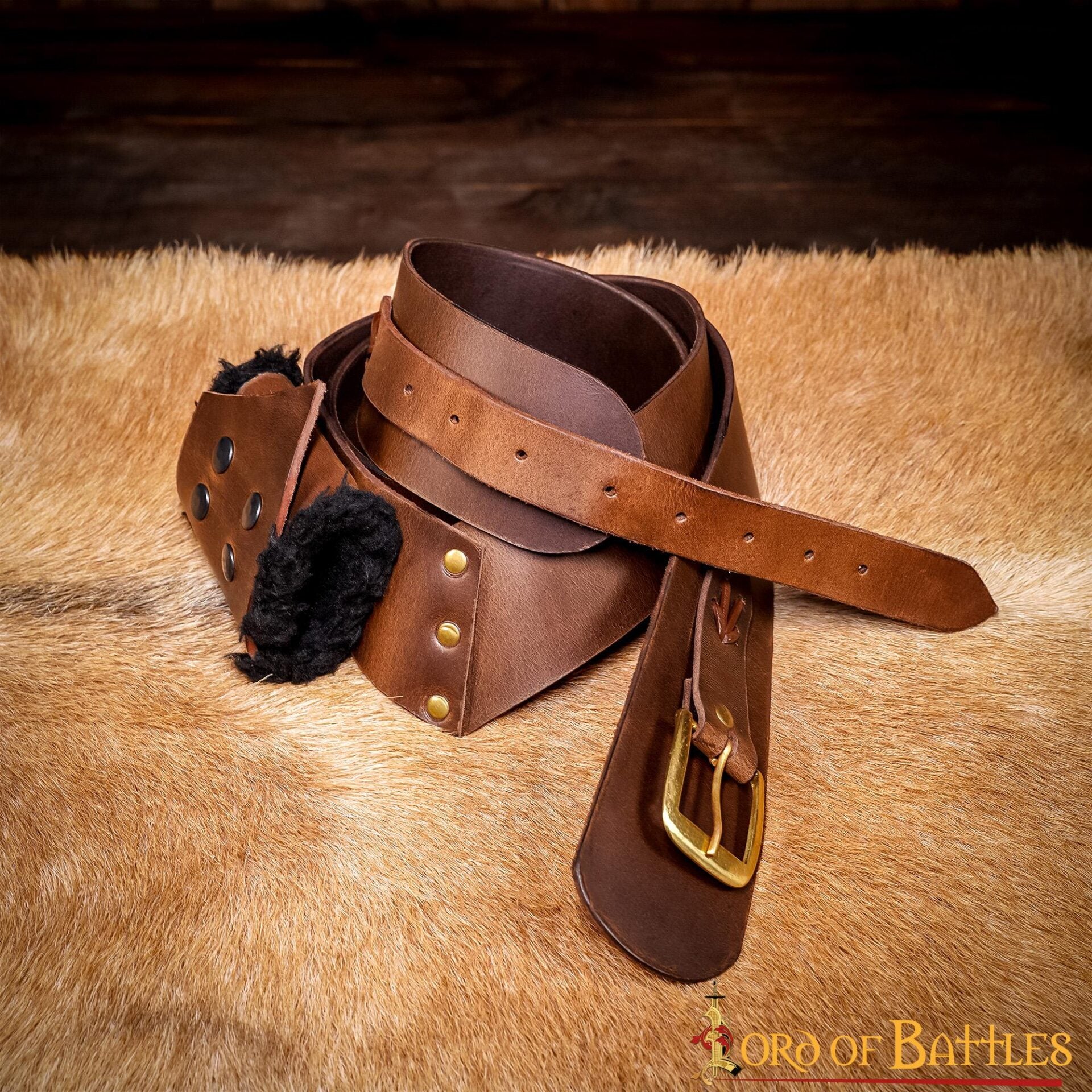 Bandolera medieval de cuero genuino para espada - imagen 9