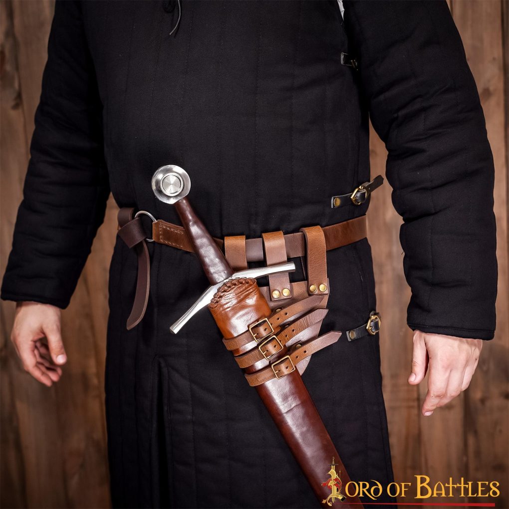 Colgador para espada de cuero con triple hebilla - imagen 8