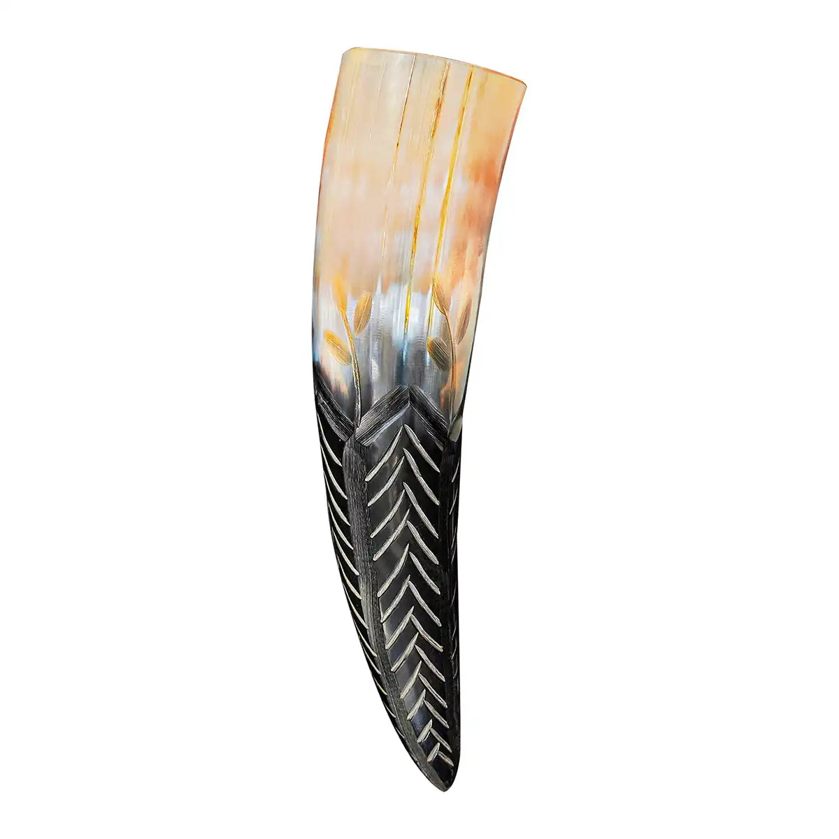 Cuerno de beber Leaf Blade 250–300 ml con tallado a mano - imagen 15