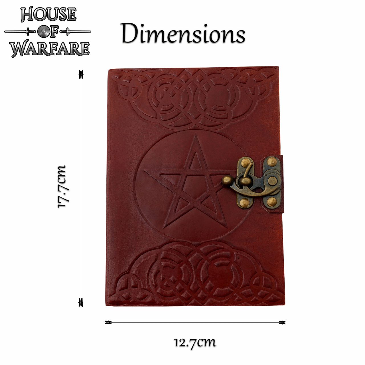 Imagen única de: The Pentagram Leather Journal Agenda de Piel Auténtica