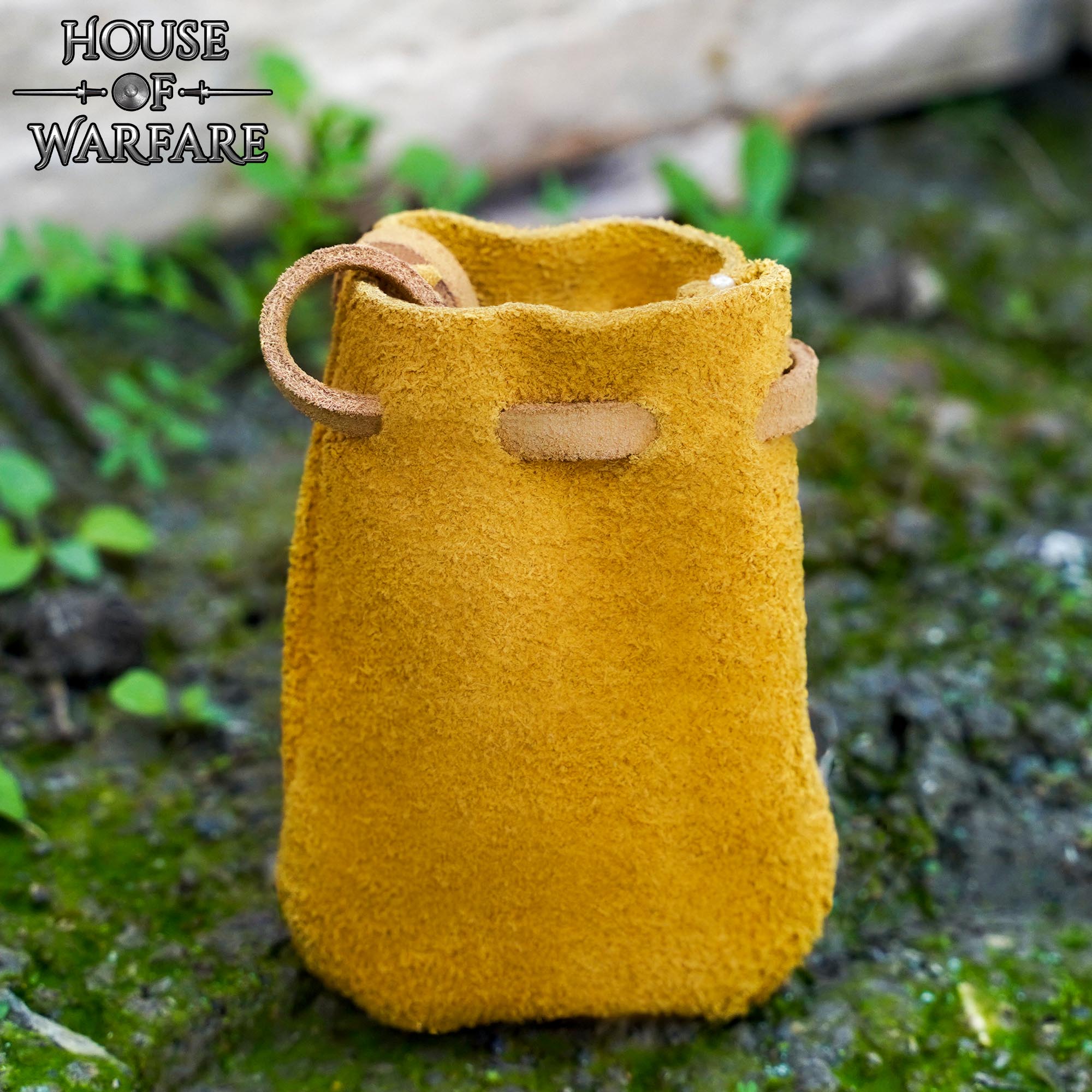 Bolsa de medicina nativo americana en ante con cordón - imagen 6
