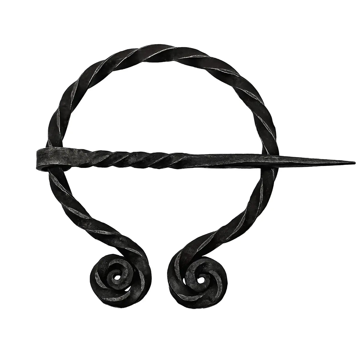 Fíbula histórica 'The Twirled' forjada a mano — Alfiler para capa