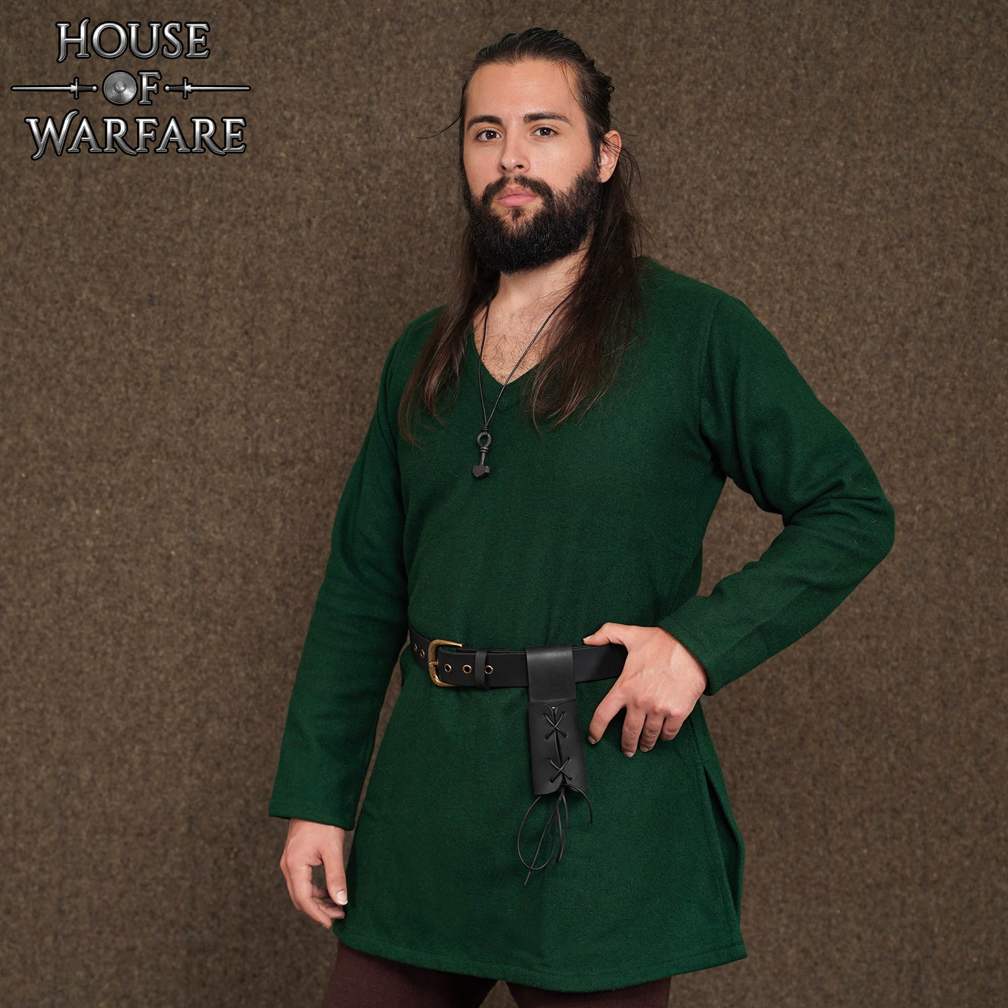 Portaespada medieval de cuero negro - imagen 6