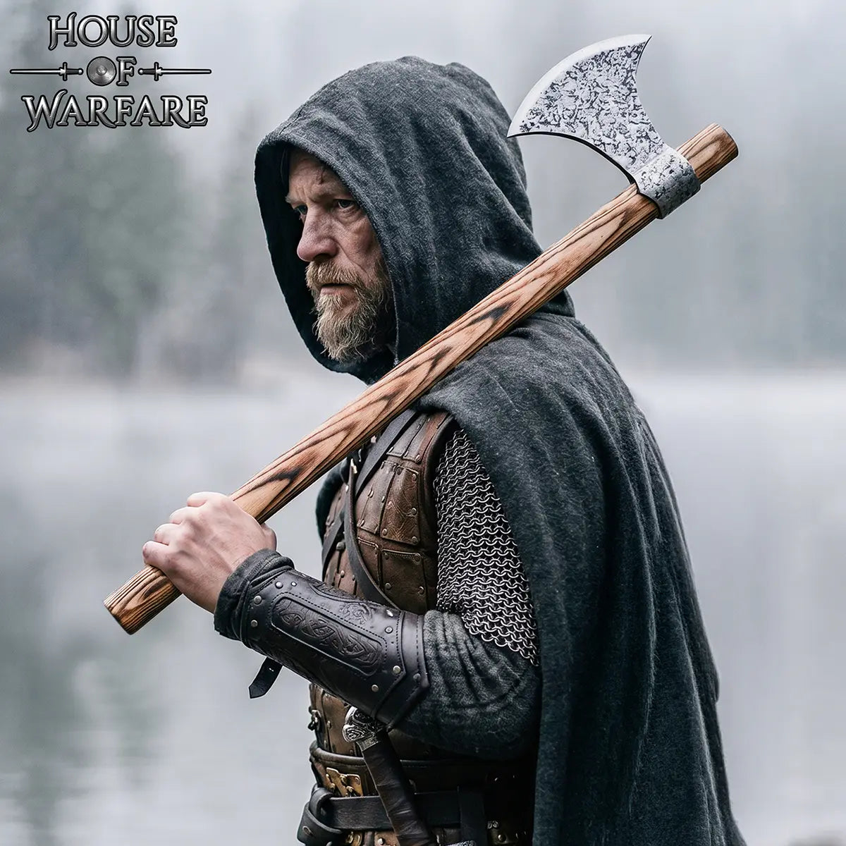 Hacha vikinga de hierro 23" Battle Ready - imagen 5